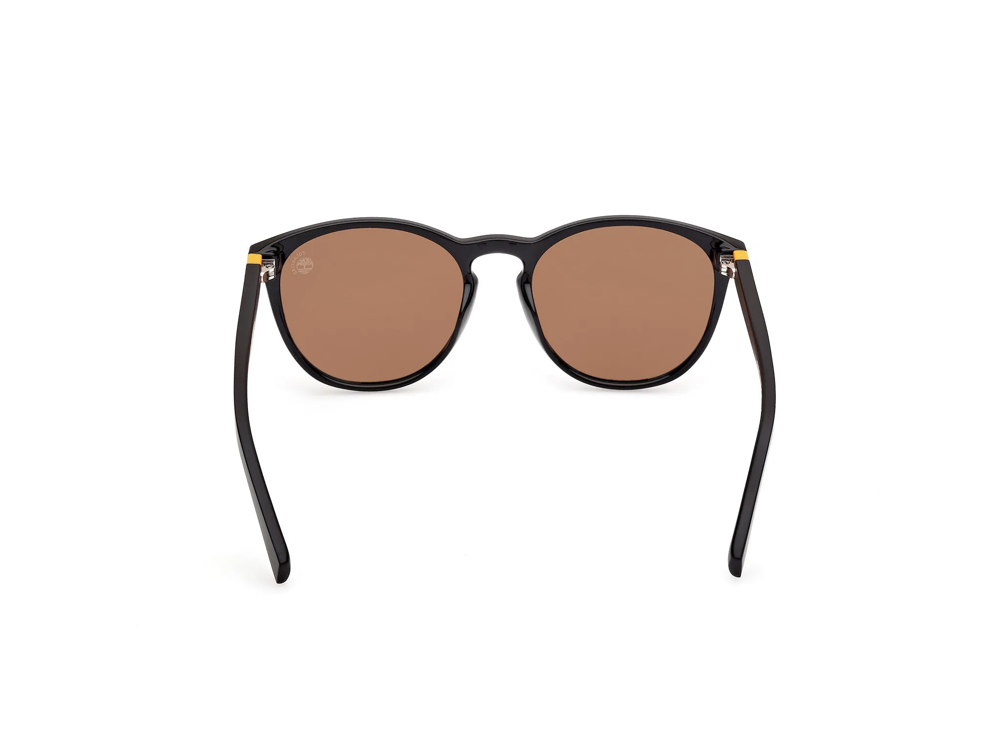 Timberland TB00049 01H Occhiali da sole Iniettato Nero Marrone Rotonda Polarizzata - immagine 4