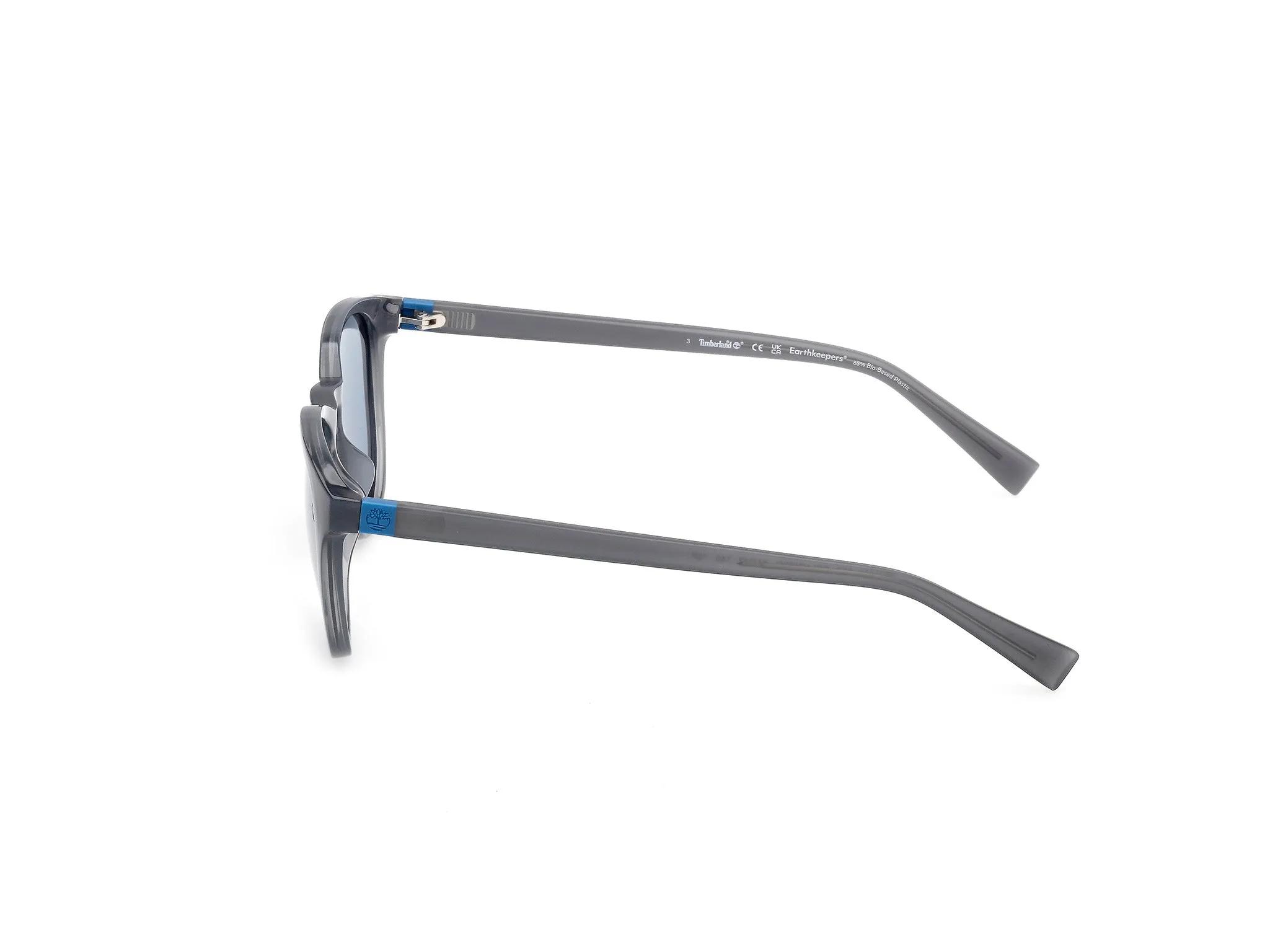 Timberland TB00049 20D Occhiali da sole Iniettato Grigio Blu Rotonda Polarizzata - immagine 3