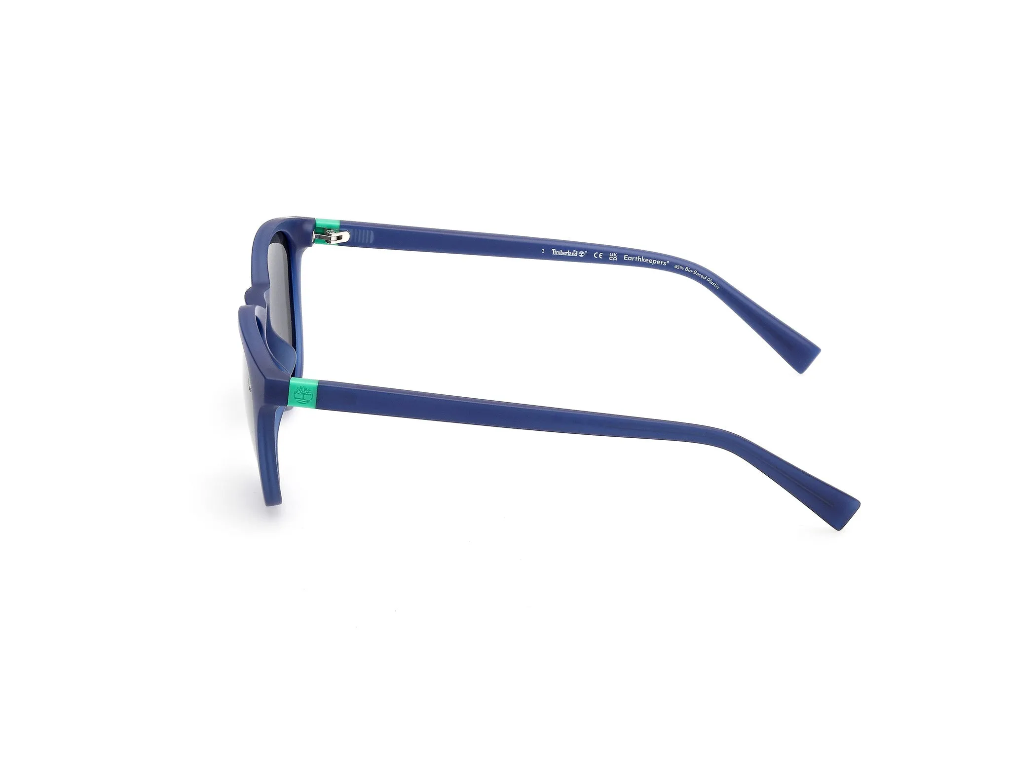 Timberland TB00049 91D Occhiali da sole Iniettato Blu Fumo Rotonda Polarizzata - immagine 3
