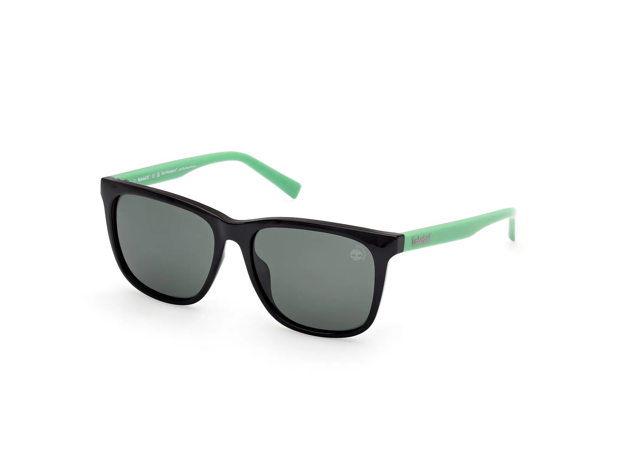 Timberland TB00047 01R Occhiali da sole Iniettato Nero Verde Squadrata Polarizzata - immagine 1