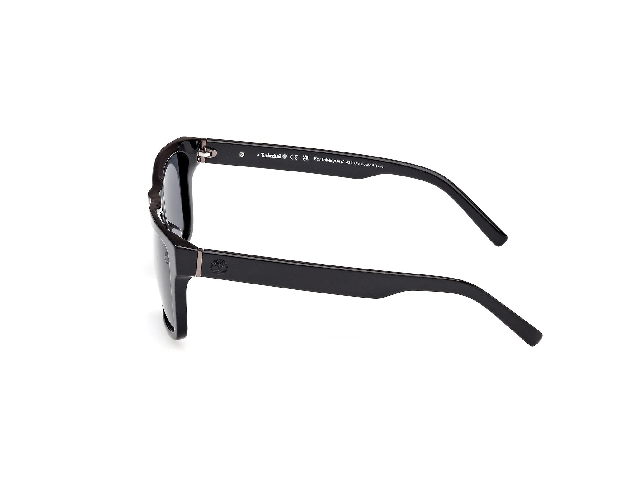 Timberland TB00042 01D Occhiali da sole Acetato Nero Fumo Squadrata Polarizzata - immagine 3