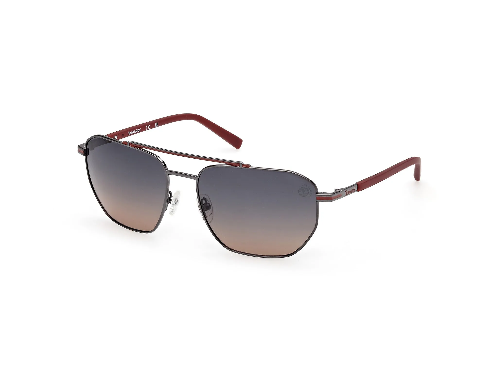 Timberland TB00038 06D Occhiali da sole Metallo Grigio Fumo Squadrata Polarizzata - immagine 1