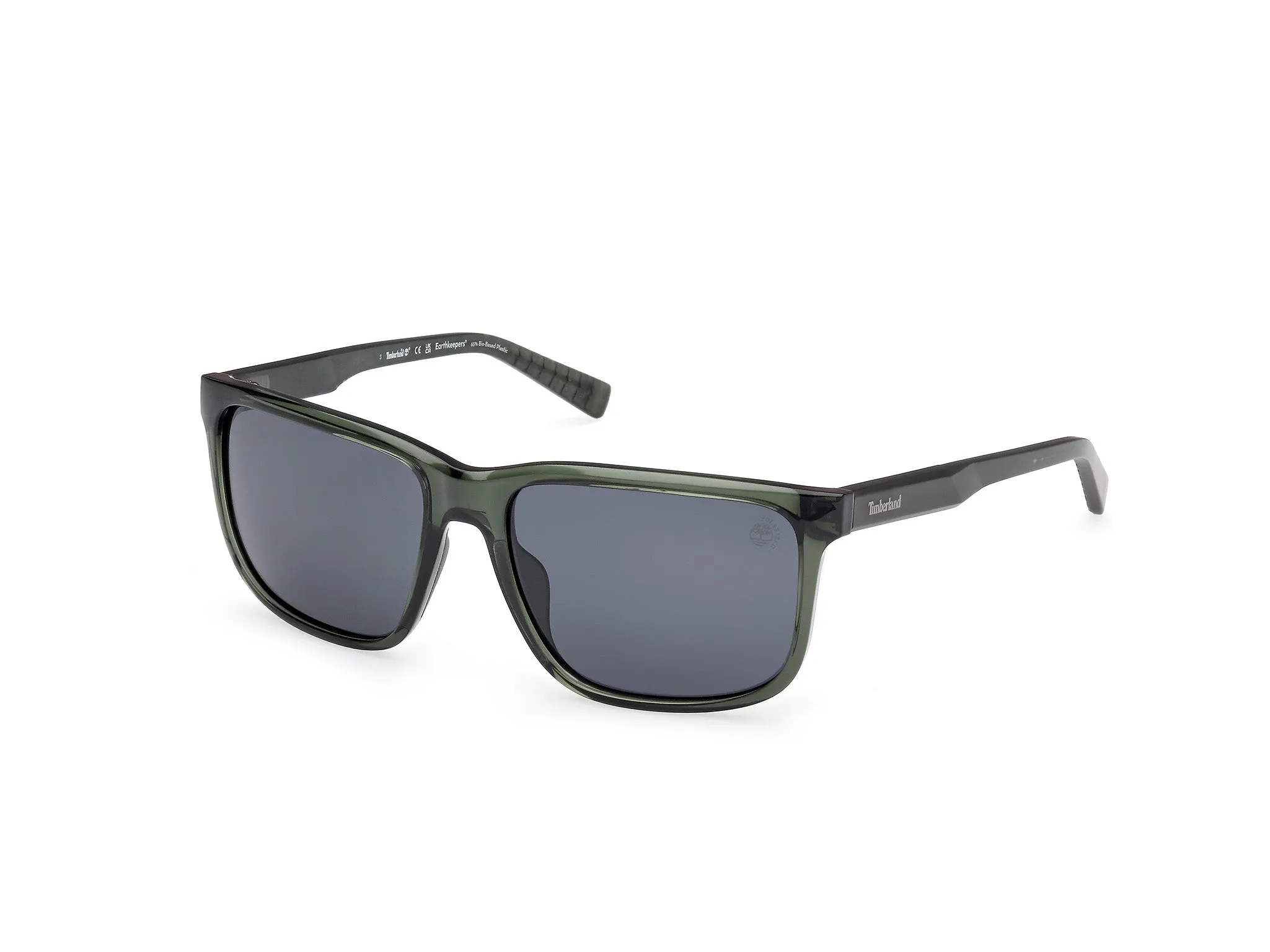 Timberland TB00037 96D Occhiali da sole Iniettato Verde Fumo Squadrata Polarizzata - immagine 1