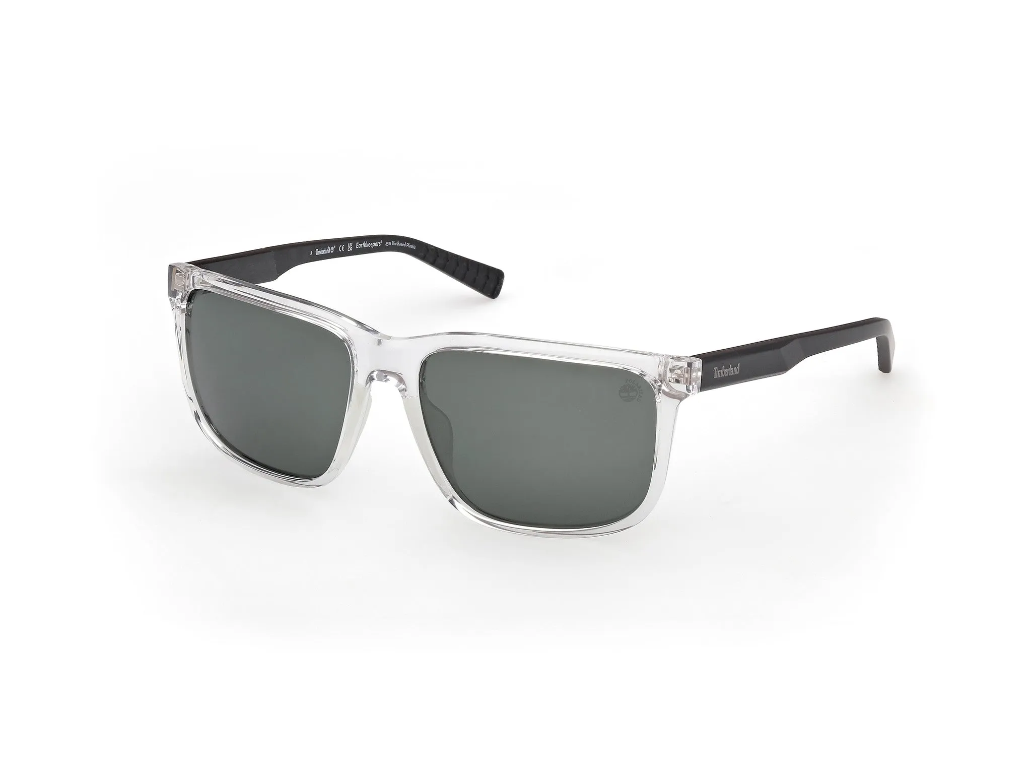 Timberland TB00037 26R Occhiali da sole Iniettato Trasparente Grigio Squadrata Polarizzata - immagine 1