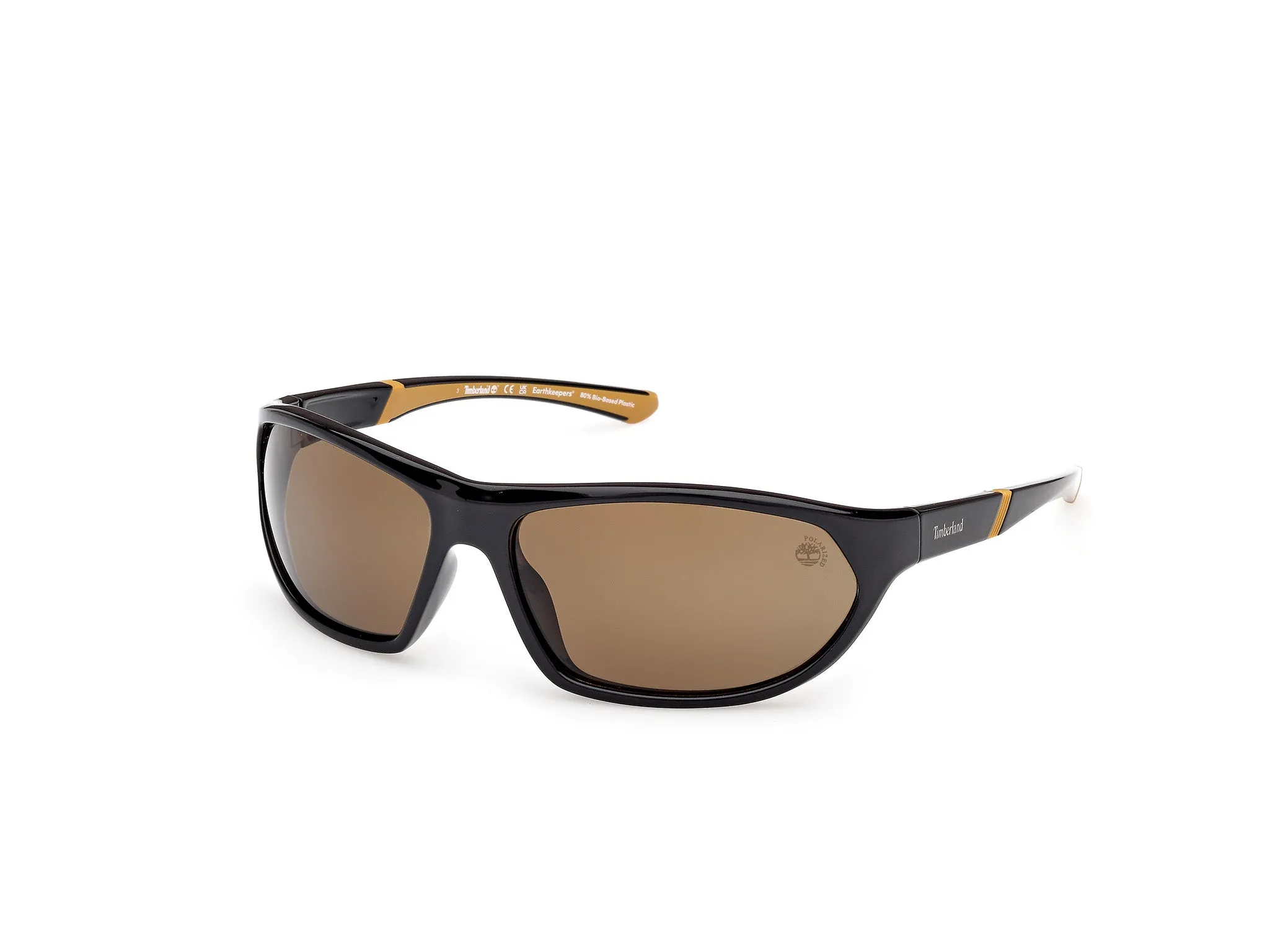 Timberland TB00035 01H Occhiali da sole Iniettato Nero Marrone Squadrata Polarizzata - immagine 1