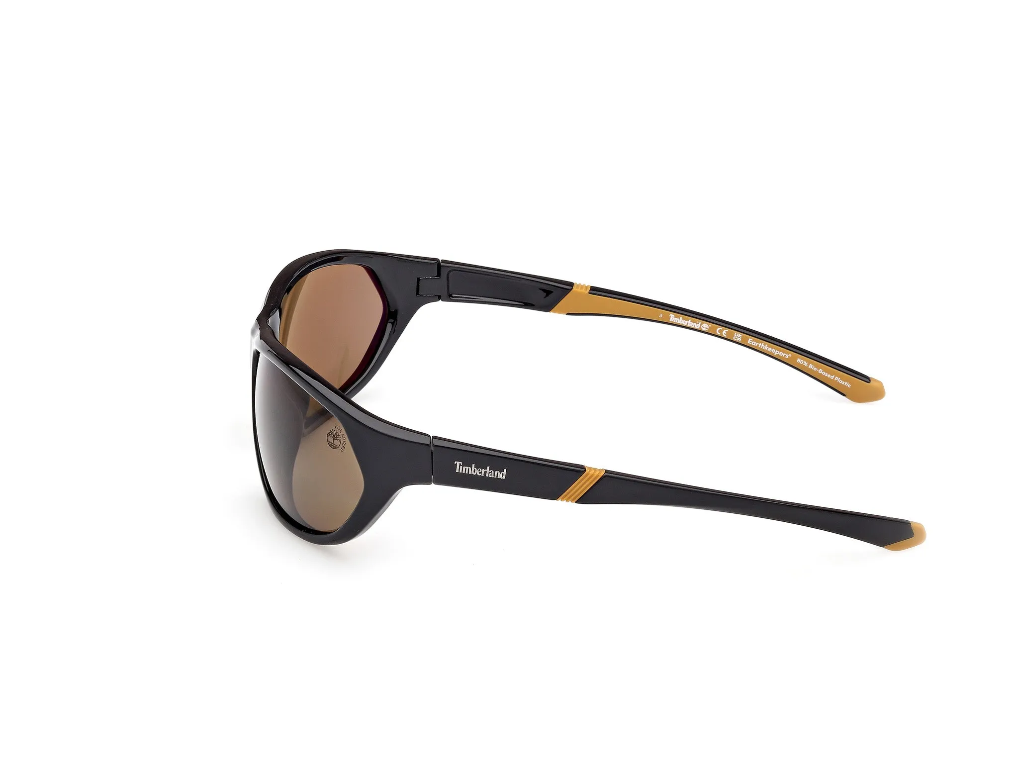 Timberland TB00035 01H Occhiali da sole Iniettato Nero Marrone Squadrata Polarizzata - immagine 3