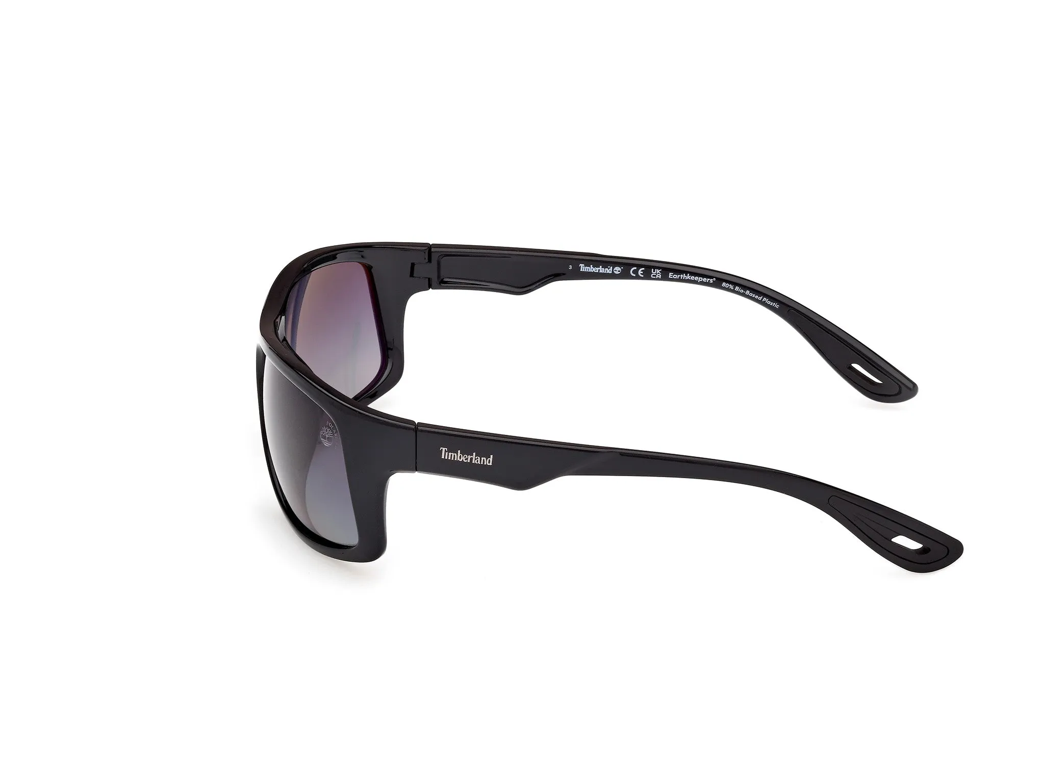 Timberland TB00034 01D Occhiali da sole Iniettato Nero Fumo Squadrata Polarizzata - immagine 3