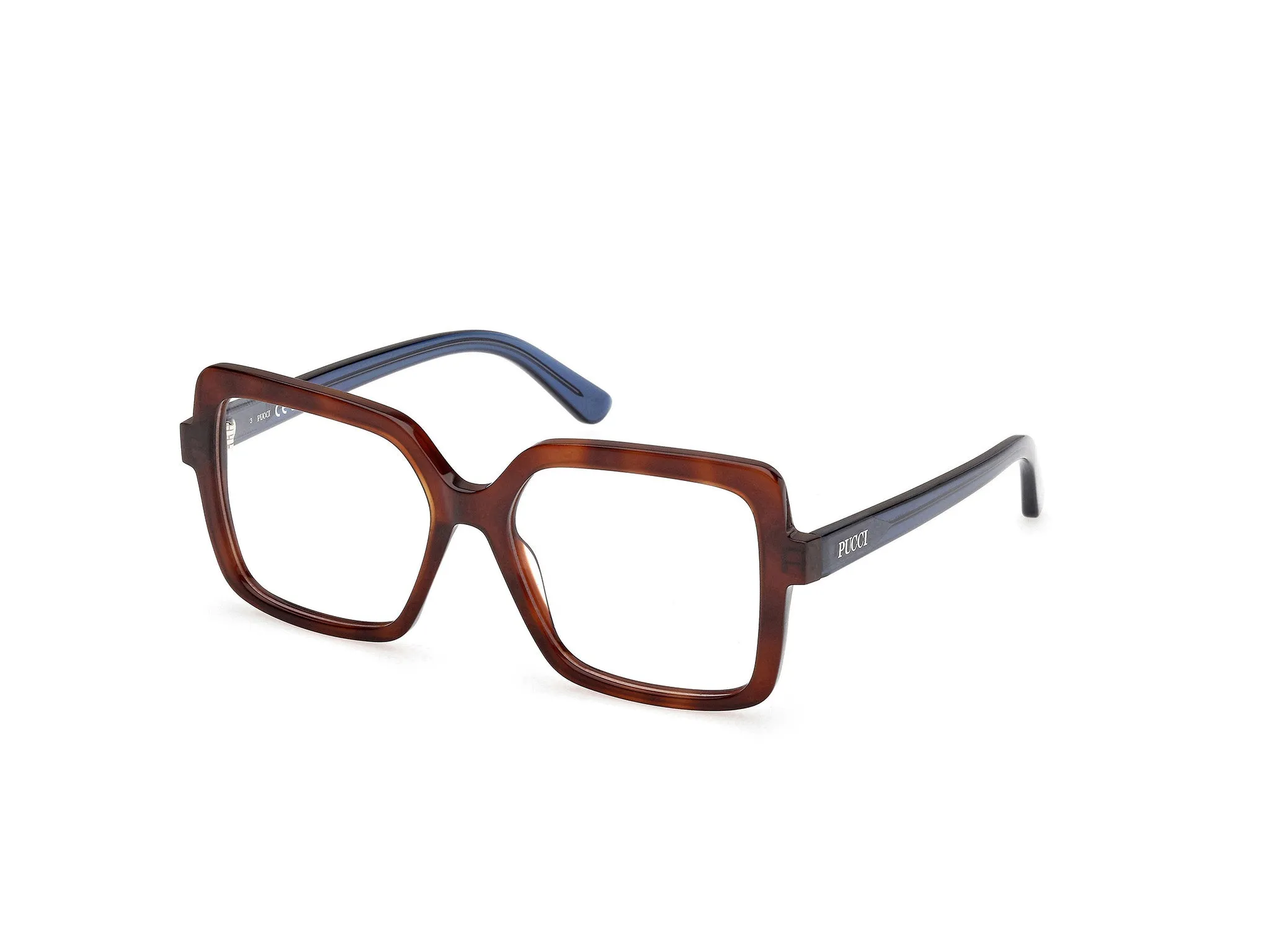 Emilio Pucci EP5265 53 Montature da vista Acetato Havana Squadrata Normale - immagine 1