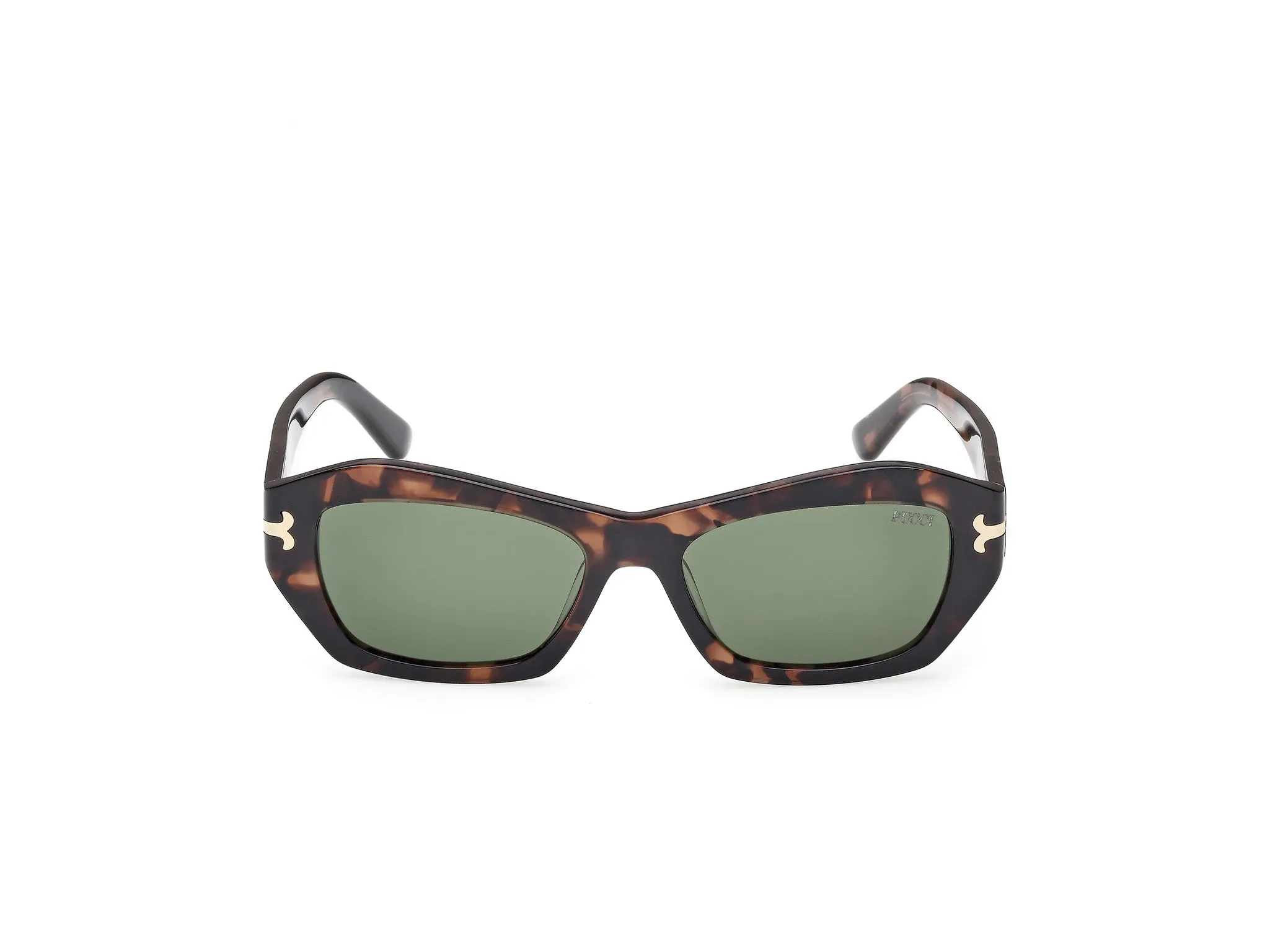 Emilio Pucci EP0235 55N Occhiali da sole Acetato Havana Verde Geometrica Normale - immagine 2