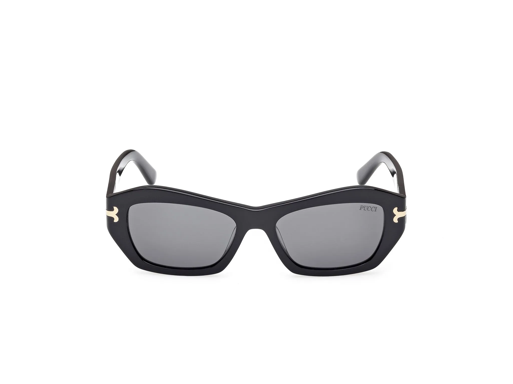 Emilio Pucci EP0235 01A Occhiali da sole Acetato Nero Fumo Geometrica Normale - immagine 2