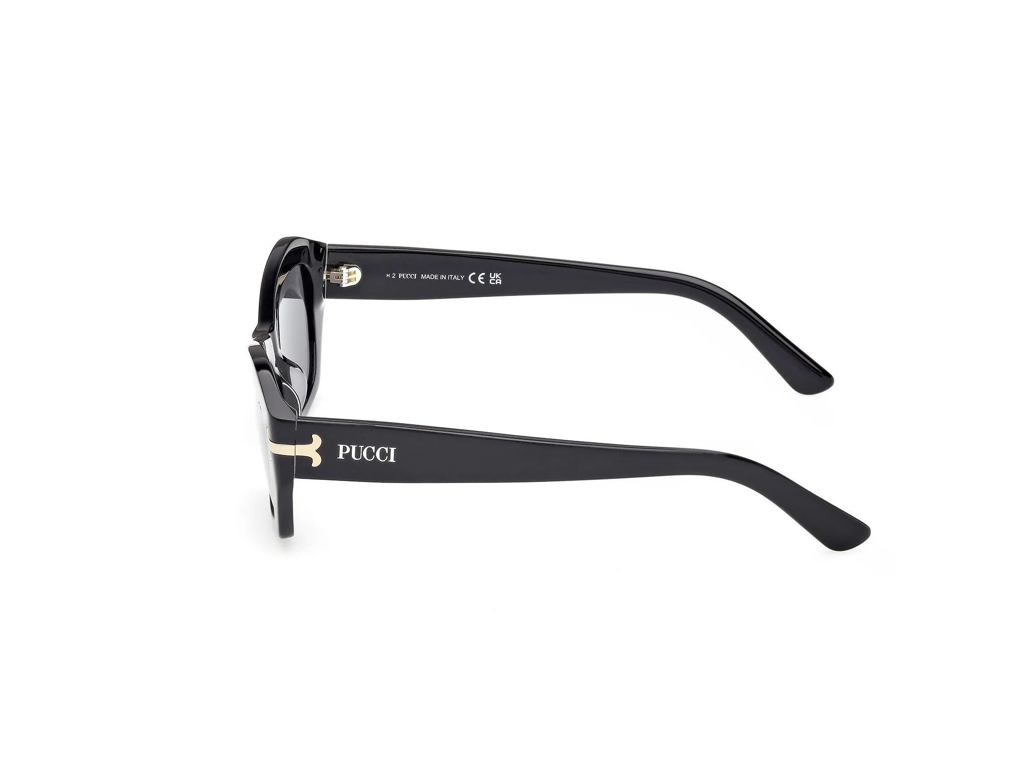 Emilio Pucci EP0235 01A Occhiali da sole Acetato Nero Fumo Geometrica Normale - immagine 3