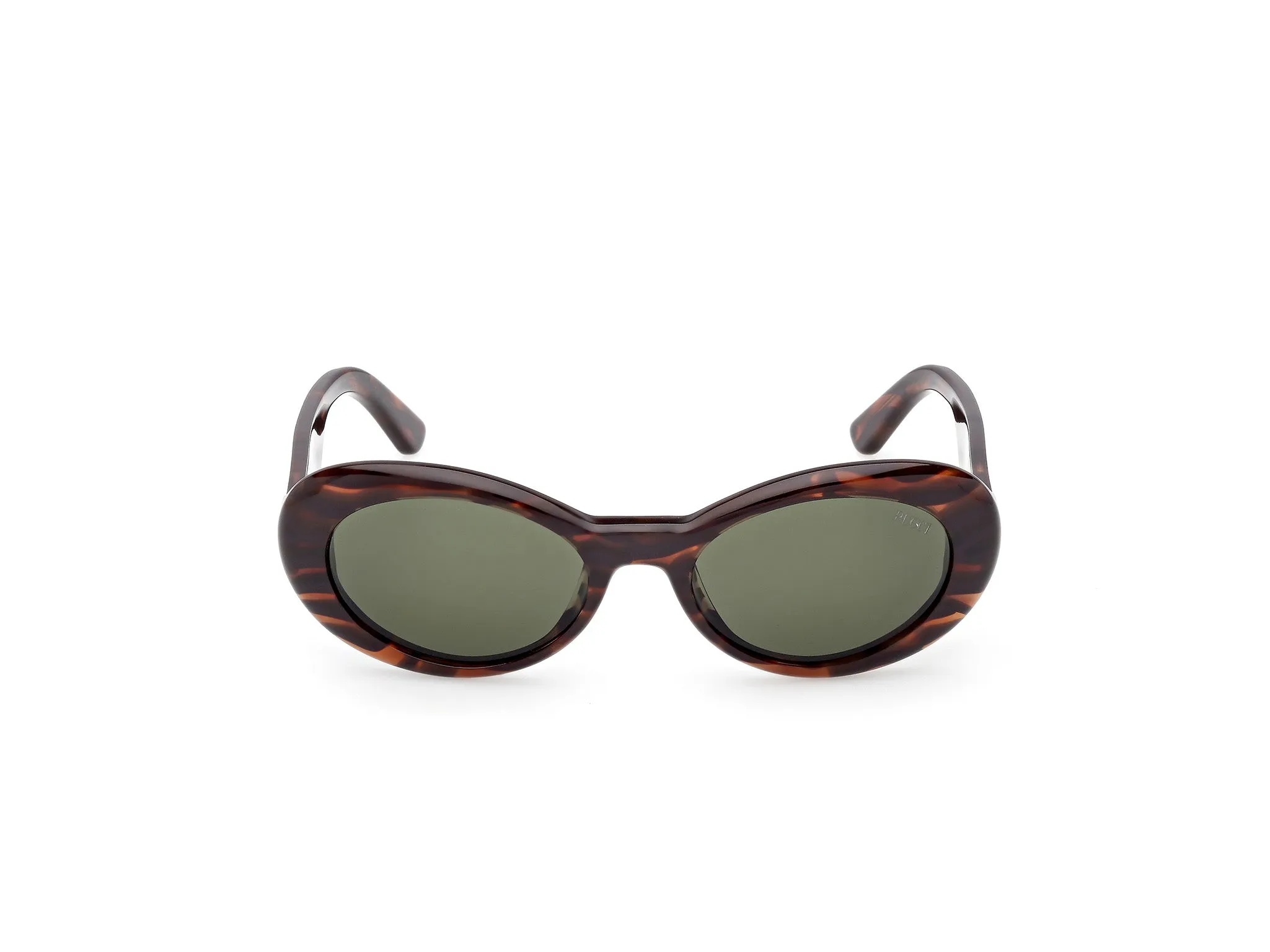 Emilio Pucci EP0234 56N Occhiali da sole Acetato Havana Verde Rotonda Normale - immagine 2