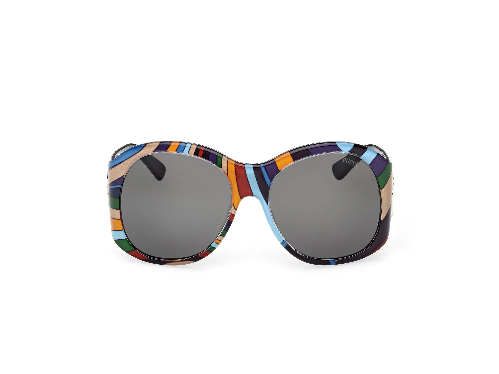Emilio Pucci EP0233 99A Occhiali da sole Acetato Fantasia Fumo Geometrica Normale - immagine 2