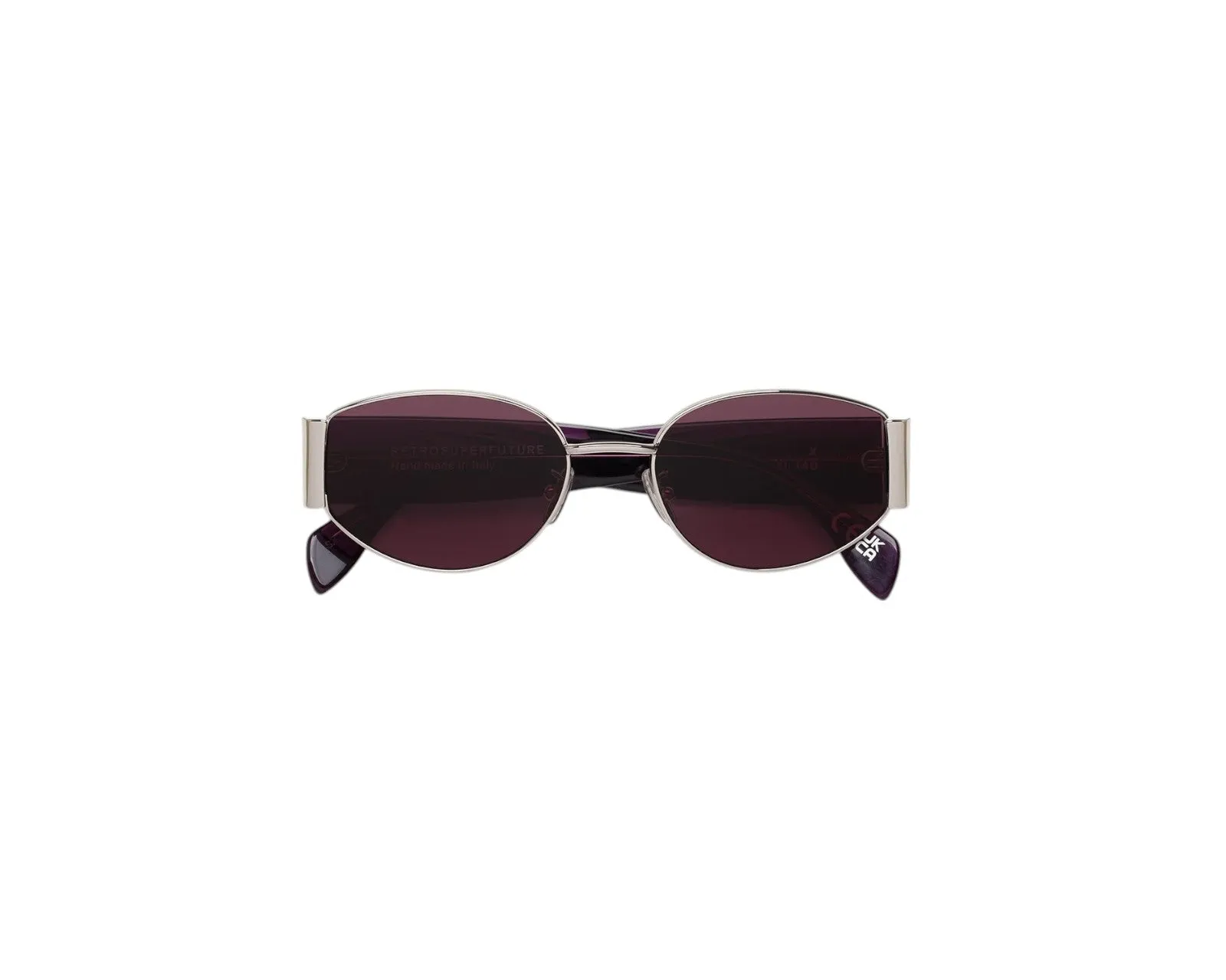 Retrosuperfuture SXX X MELANZANA Occhiali da sole Viola Bordeaux Rotonda Normale - immagine 2