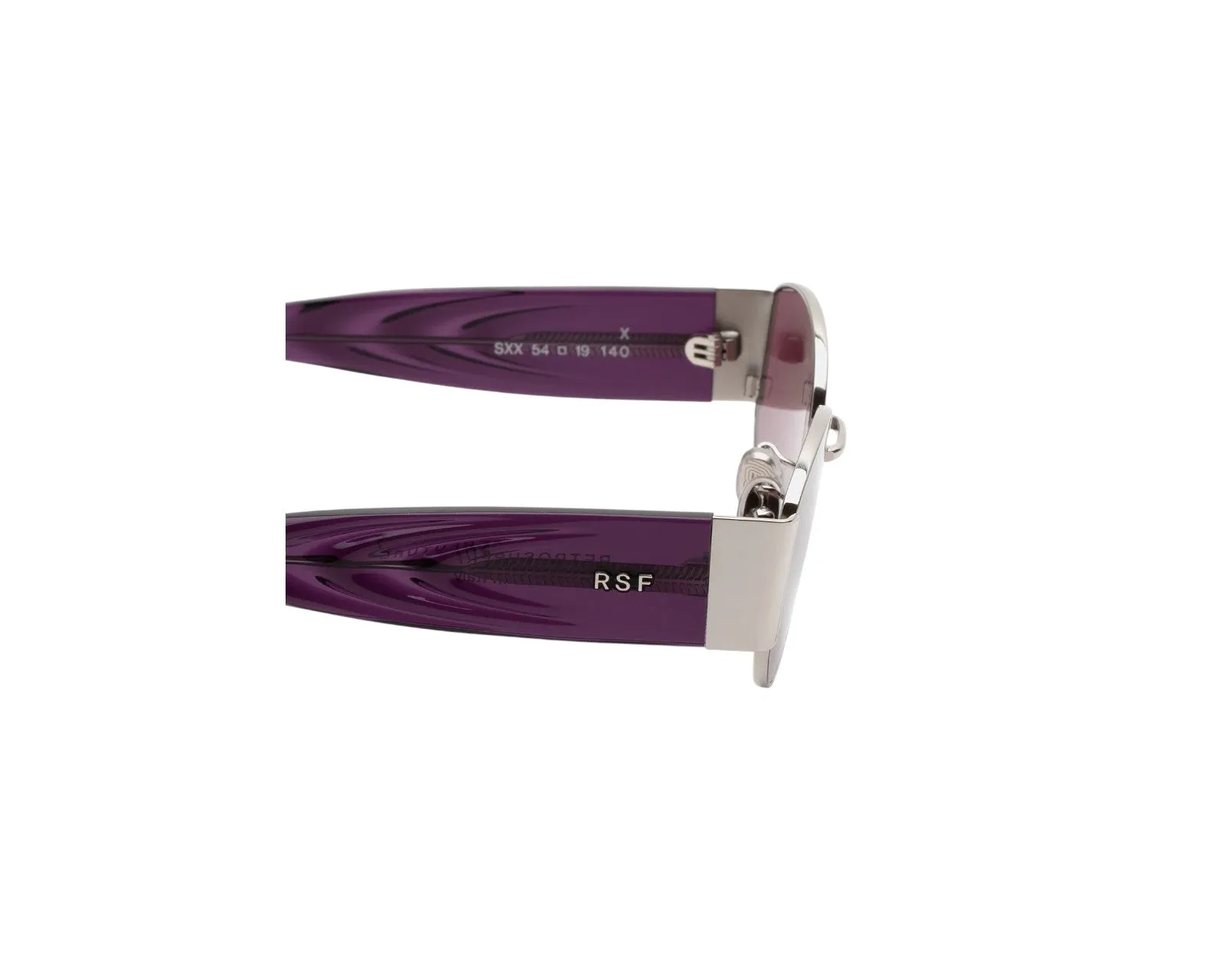 Retrosuperfuture SXX X MELANZANA Occhiali da sole Viola Bordeaux Rotonda Normale - immagine 3