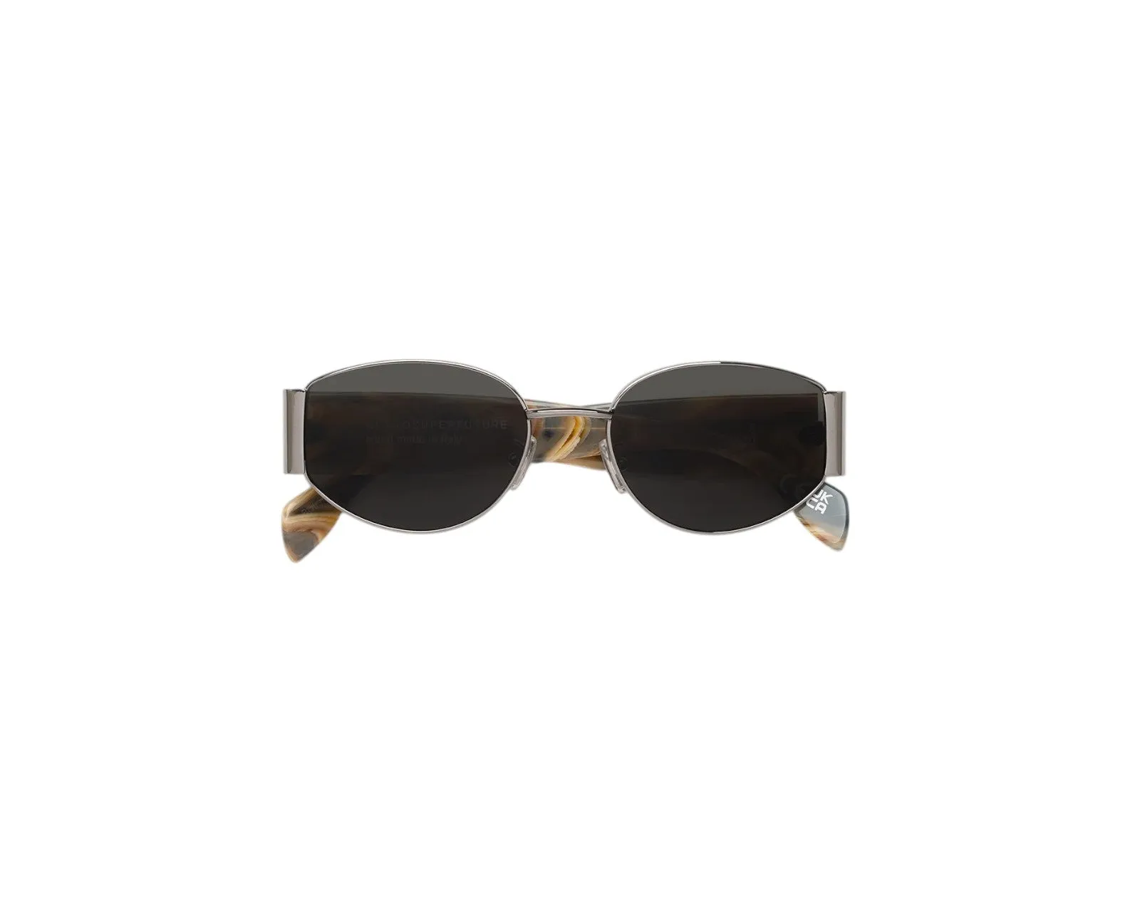 Retrosuperfuture BQI X BOOGIE Occhiali da sole Metallo Beige Verde Rotonda Normale - immagine 2
