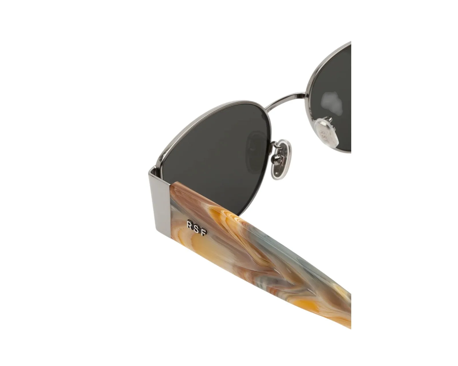 Retrosuperfuture BQI X BOOGIE Occhiali da sole Metallo Beige Verde Rotonda Normale - immagine 3