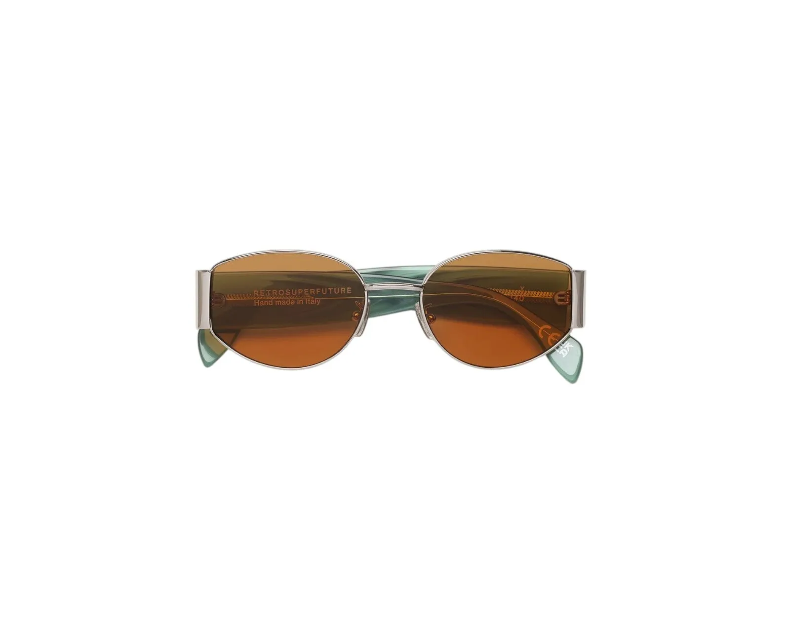 Retrosuperfuture PT5 X SAGE Occhiali da sole Metallo Verde Marrone Rotonda Normale - immagine 2