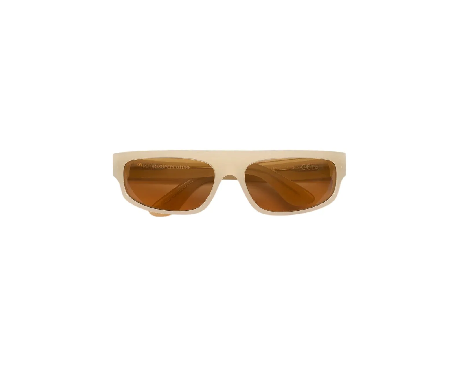 Retrosuperfuture 4B0 ZAM CREMOSO Occhiali da sole outlet Acetato Crema Marrone Normale - immagine 2