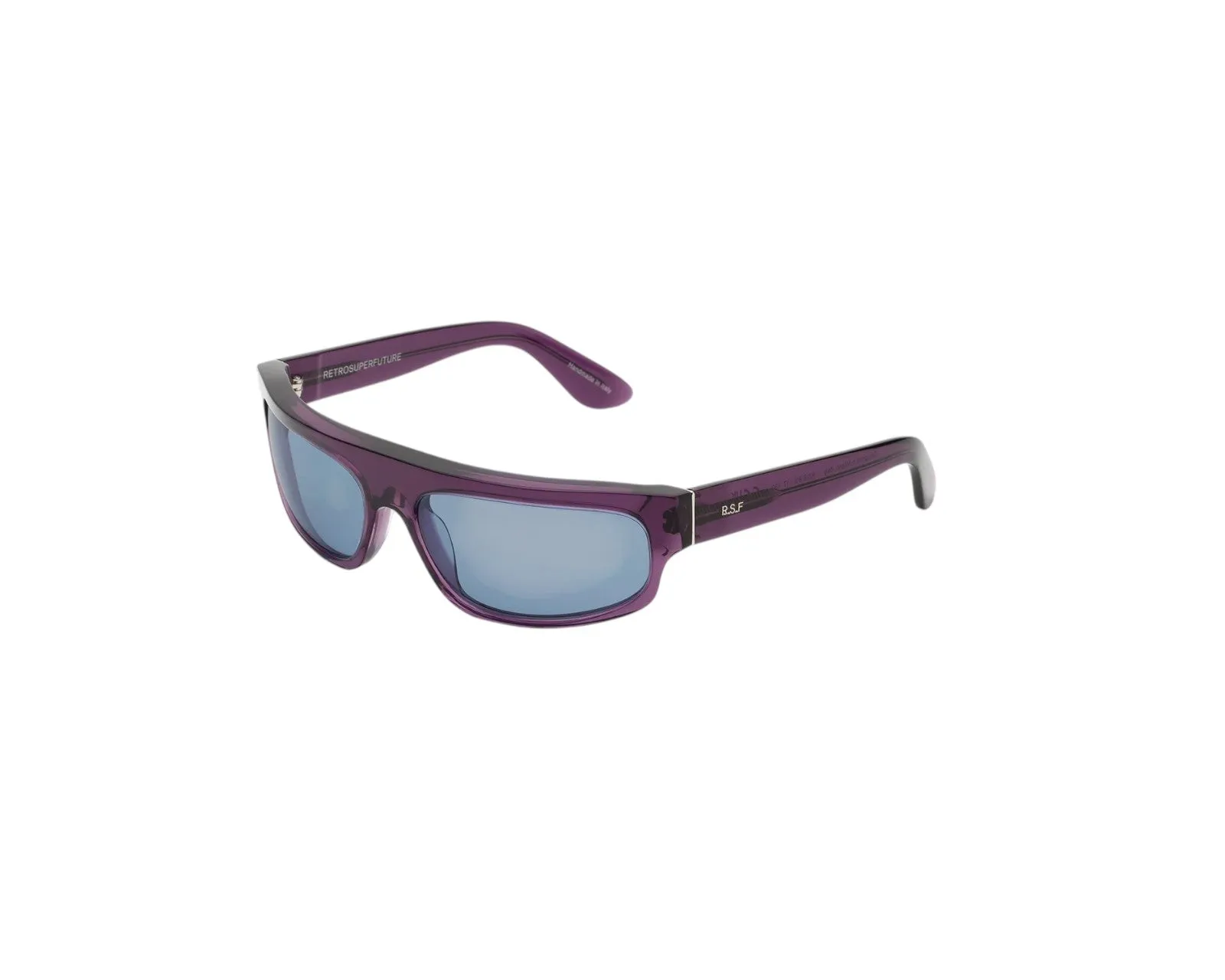 Retrosuperfuture RD6 ZAM MELANZANA Occhiali da sole Acetato Viola Azzurro Squadrata Normale - immagine 1