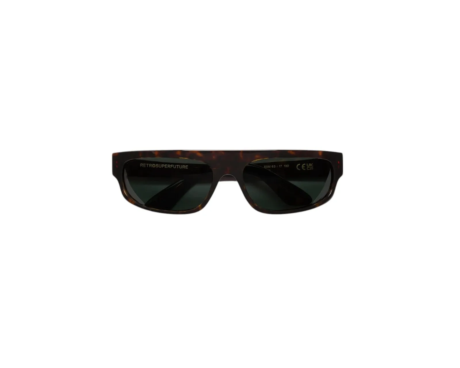 Retrosuperfuture E0M ZAM HAVANA Occhiali da sole Acetato Havana Verde Squadrata Normale - immagine 2
