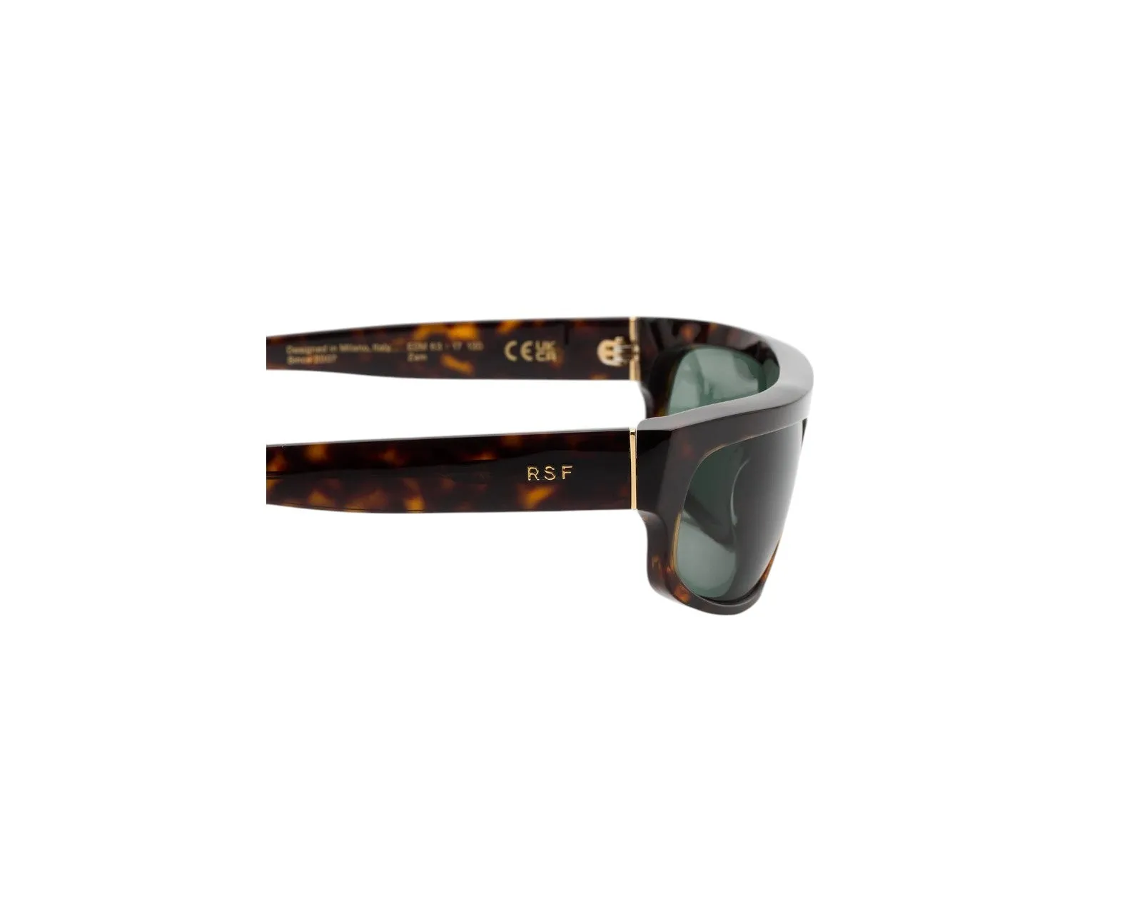 Retrosuperfuture E0M ZAM HAVANA Occhiali da sole Acetato Havana Verde Squadrata Normale - immagine 3