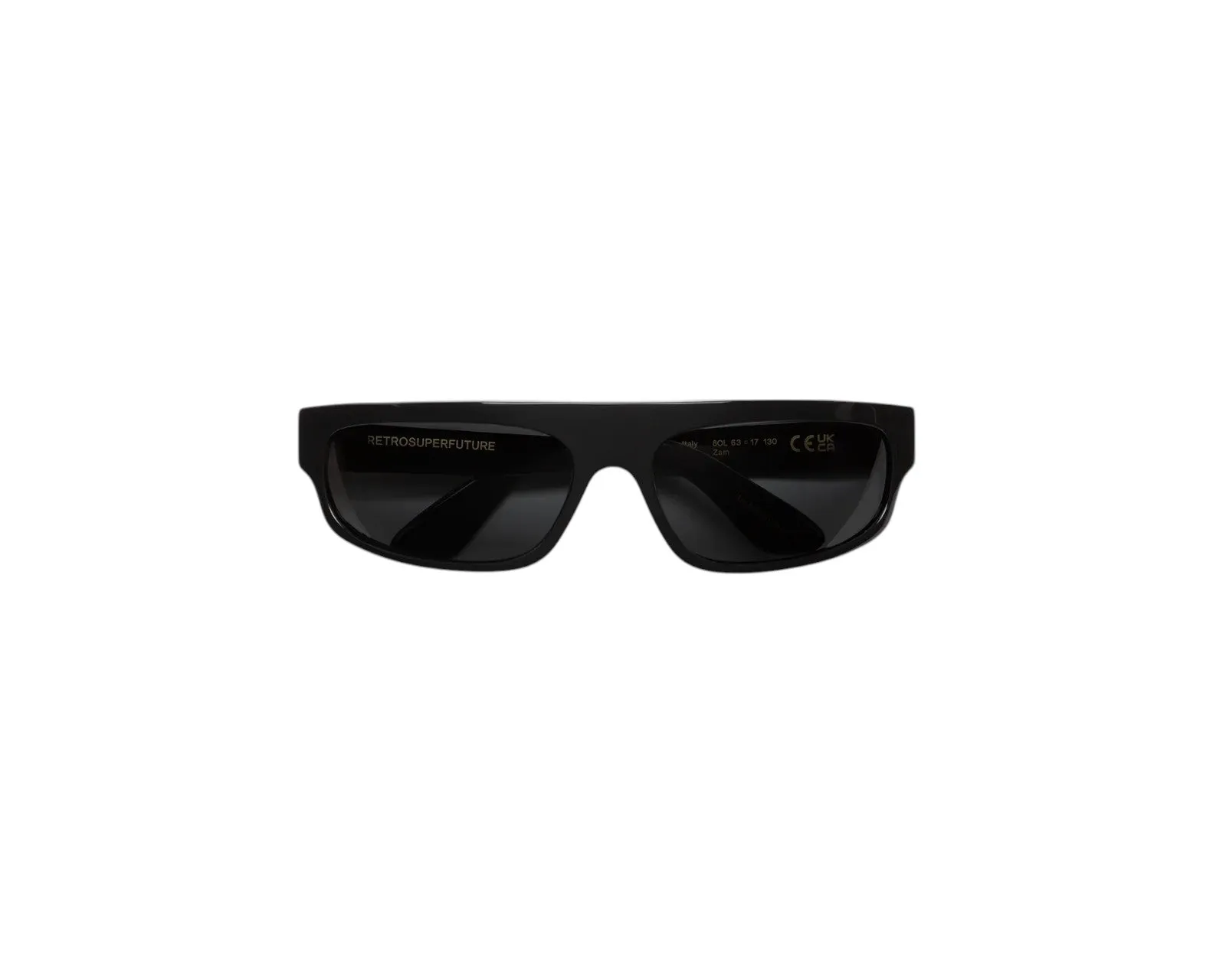 Retrosuperfuture 8OL ZAM BLACK Occhiali da sole Acetato Nero Nero Squadrata Normale - immagine 2