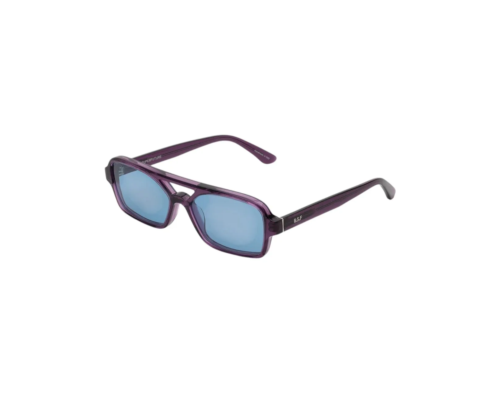 Retrosuperfuture YAR VICO MELANZANA Occhiali da sole Acetato Azzurro Azzurro Squadrata Normale - immagine 1