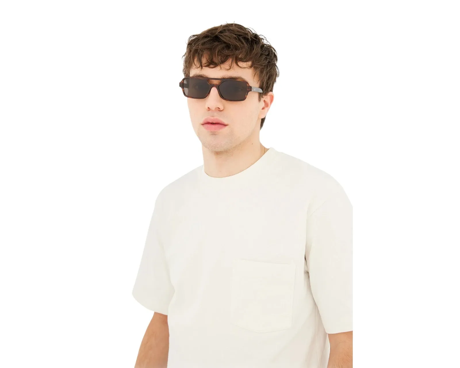 Retrosuperfuture XDK VICO HAVANA STRIATA Occhiali da sole Acetato Havana Nero Squadrata Normale - immagine 4