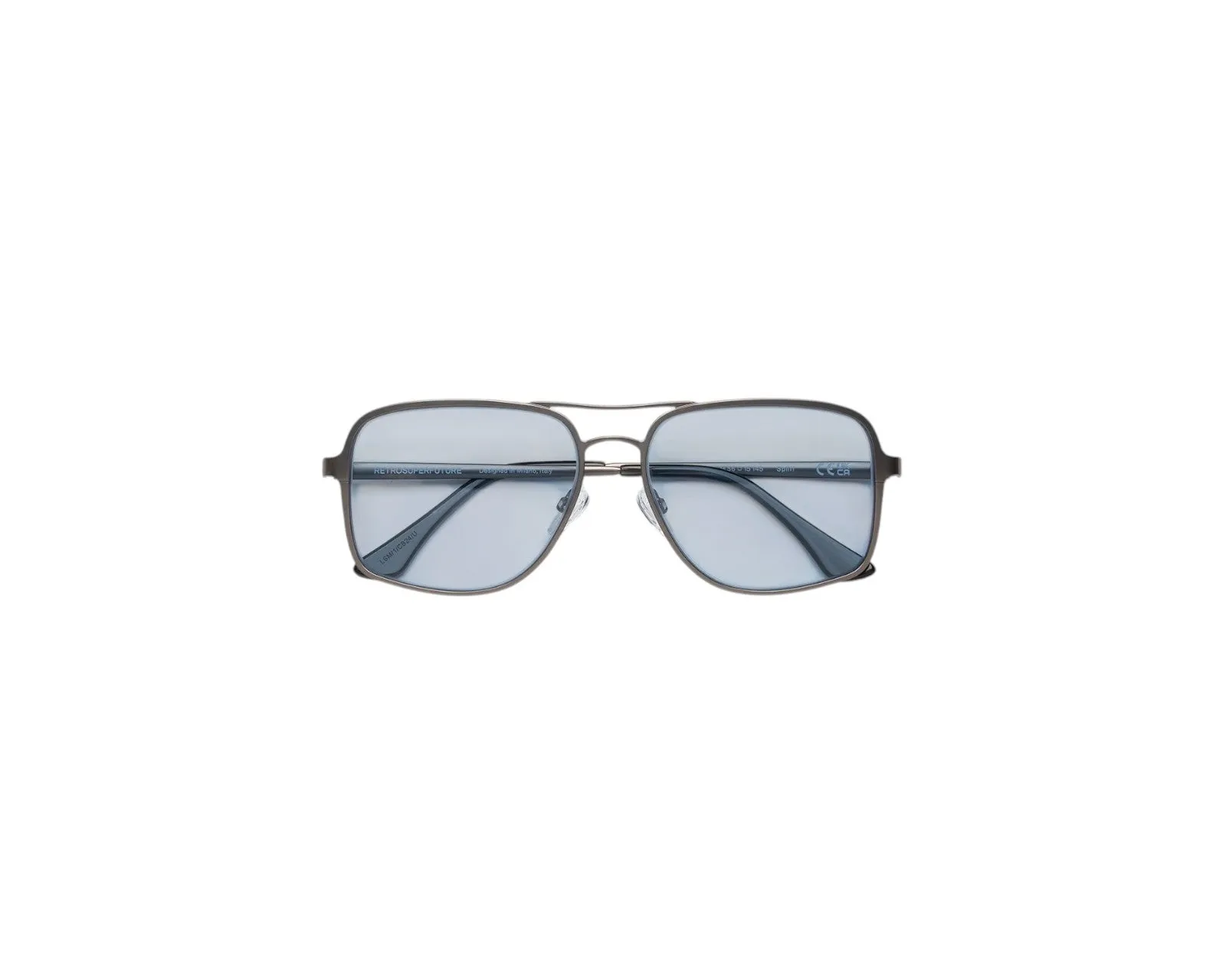 Retrosuperfuture LSM SPLIFF BLUE-GUN Occhiali da sole Acetato Argento Azzurro Squadrata Normale - immagine 2