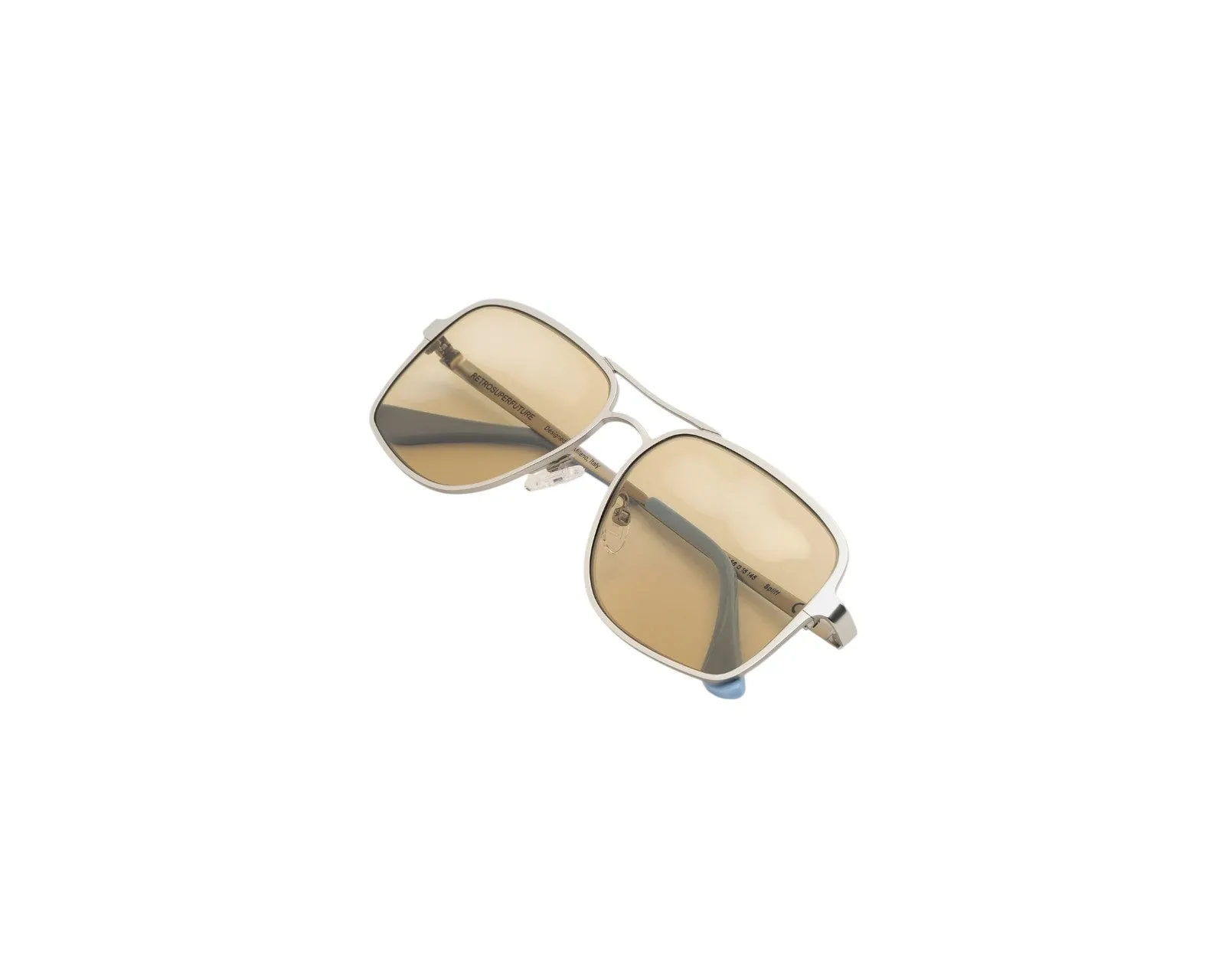 Retrosuperfuture 6Q2 SPLIFF COOLCAT Occhiali da sole Acetato Argento Marrone Squadrata Normale - immagine 3
