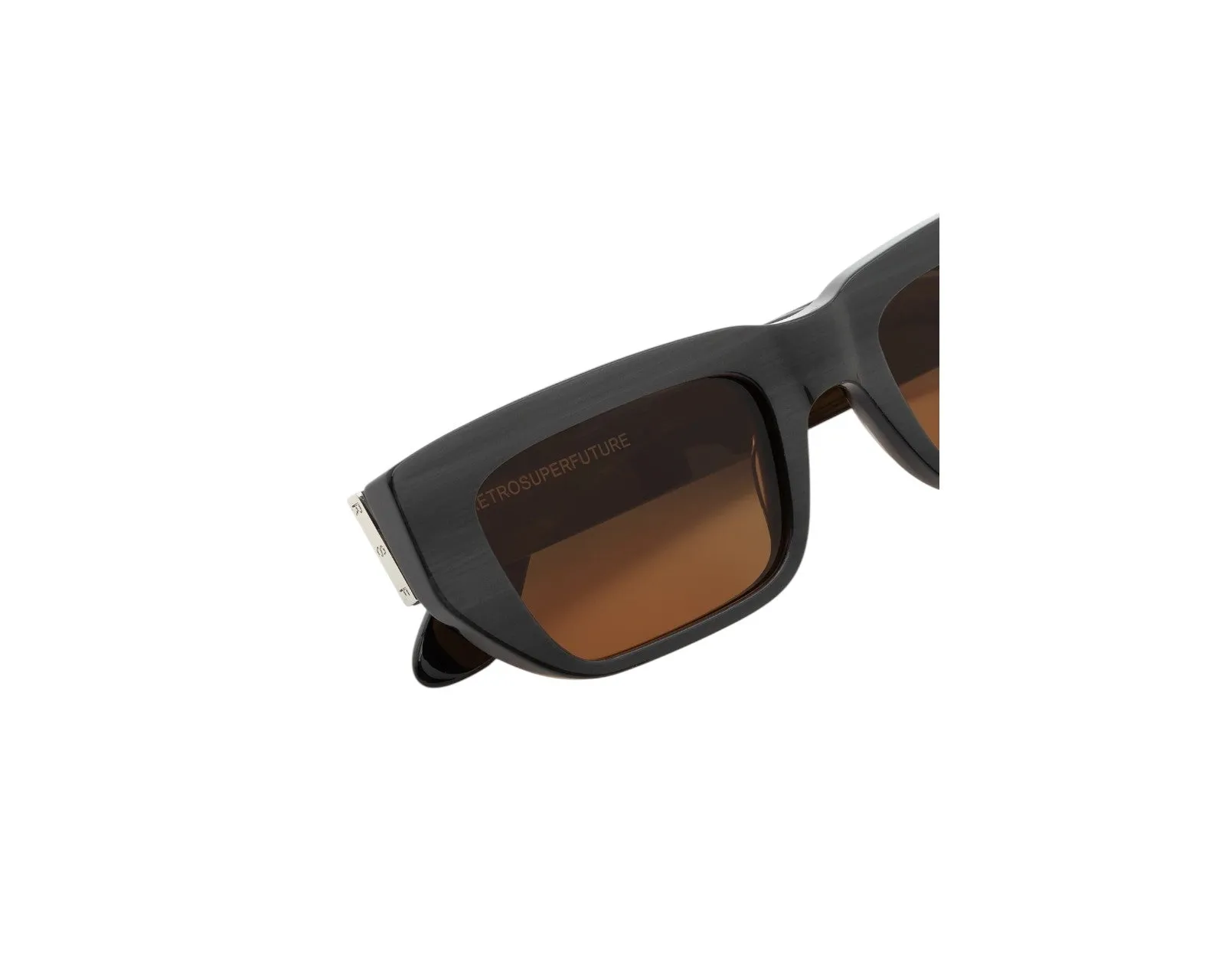 Retrosuperfuture JWE RA BLACK CAT Occhiali da sole Acetato Nero Marrone Squadrata - immagine 3