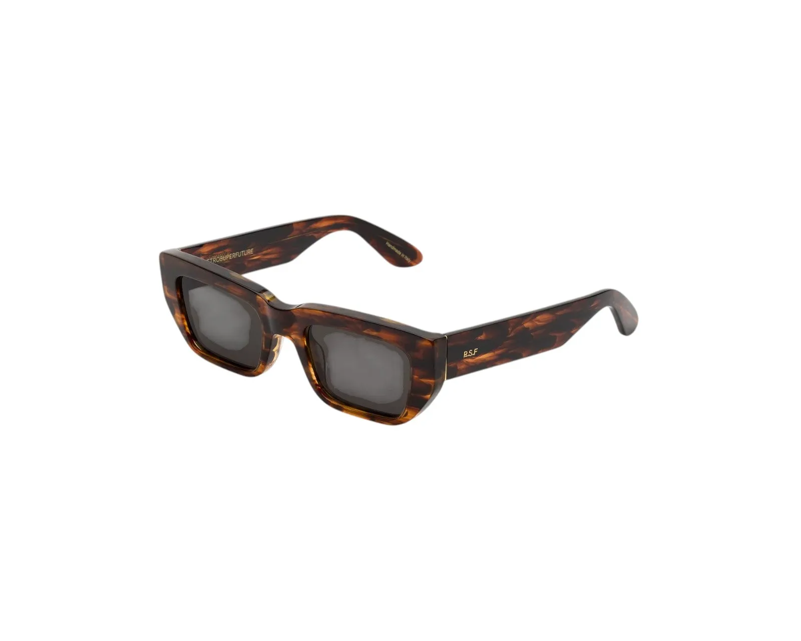 Retrosuperfuture OGU RA HAVANA STRIATA Occhiali da sole Acetato Havana Nero Squadrata Normale - immagine 1