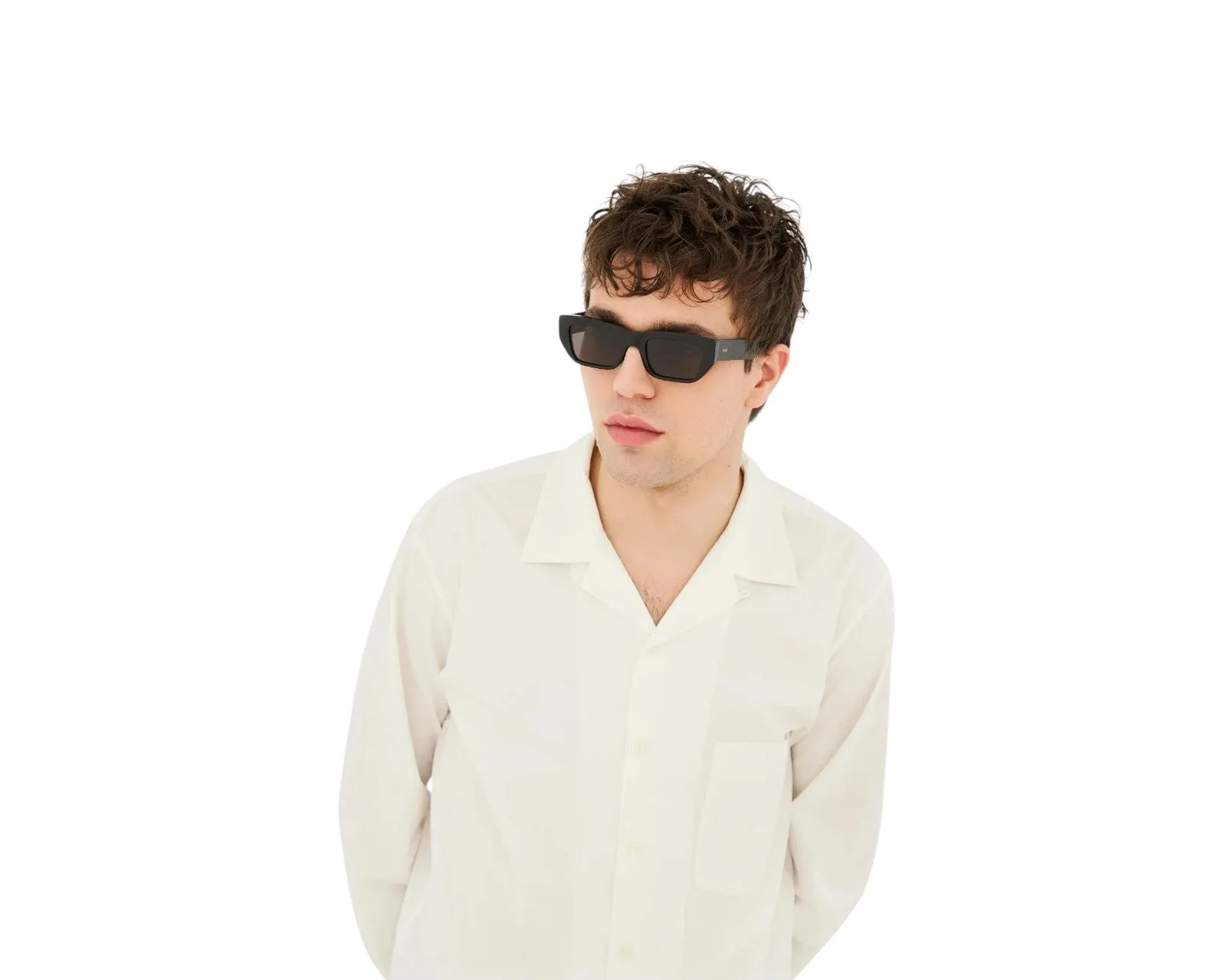 Retrosuperfuture 6ES RA BLACK Occhiali da sole outlet Acetato Nero Nero Squadrata Normale - immagine 4