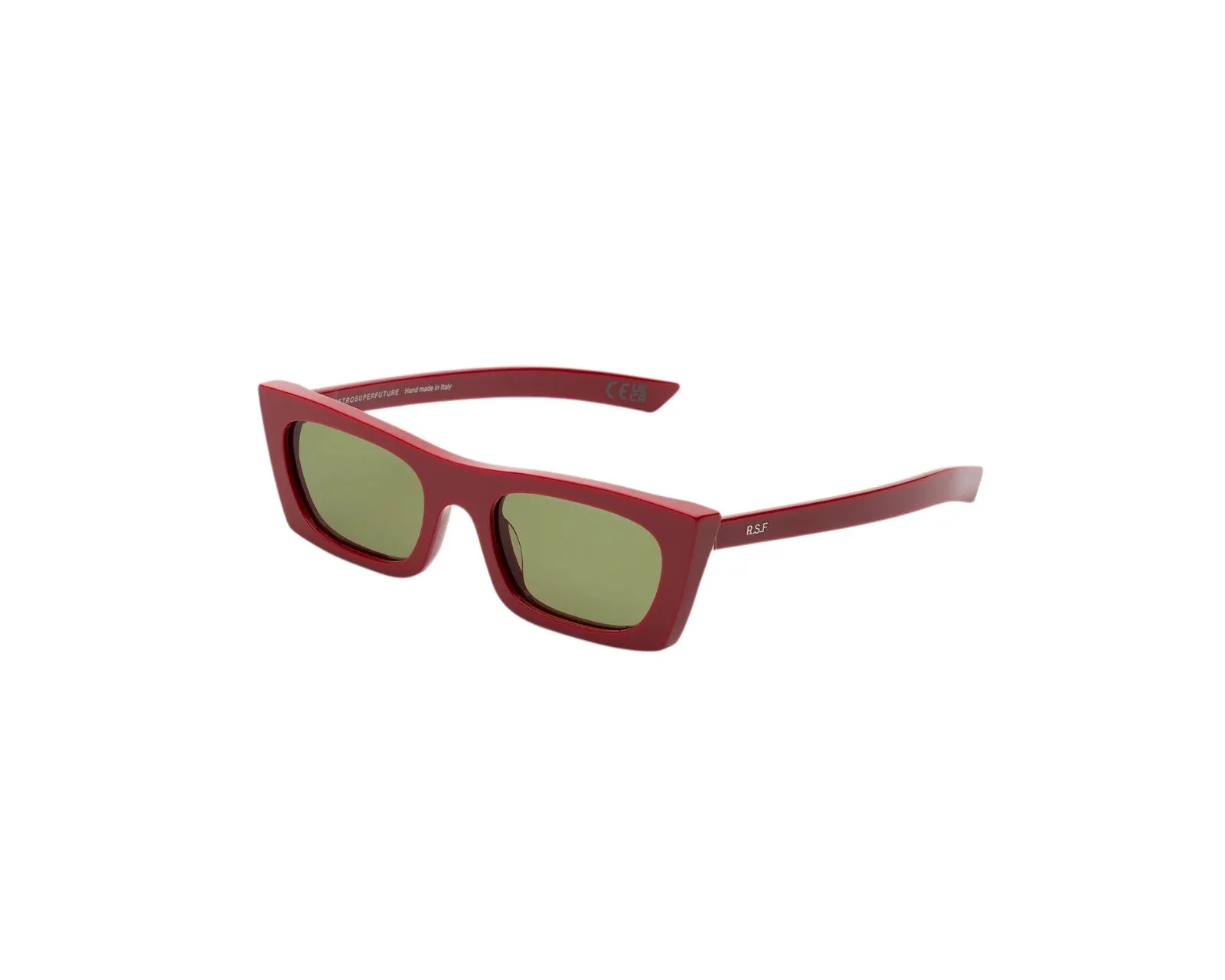 Retrosuperfuture E7D FRED 2.0 ROSSISSIMO Occhiali da sole Acetato Rosso Verde Squadrata Normale - immagine 1