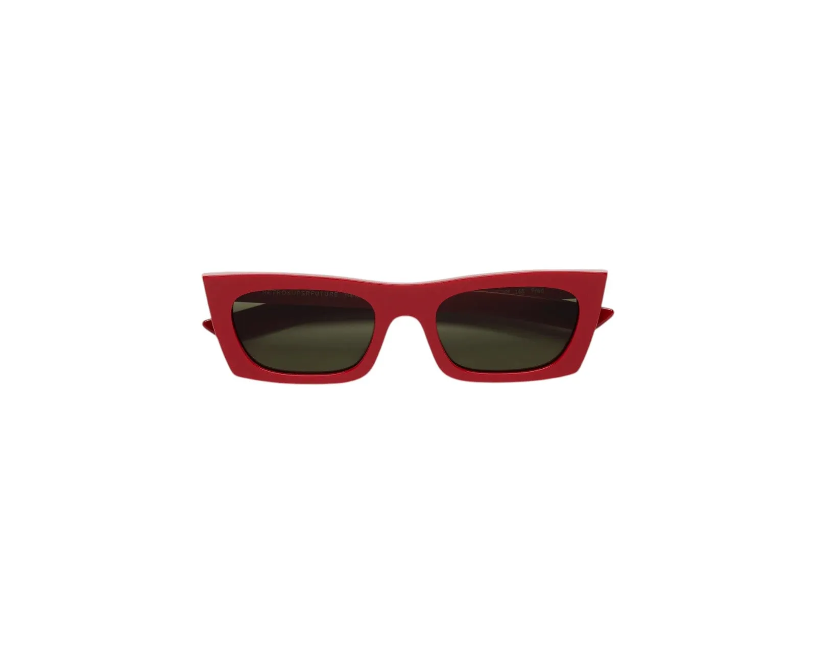 Retrosuperfuture E7D FRED 2.0 ROSSISSIMO Occhiali da sole Acetato Rosso Verde Squadrata Normale - immagine 2