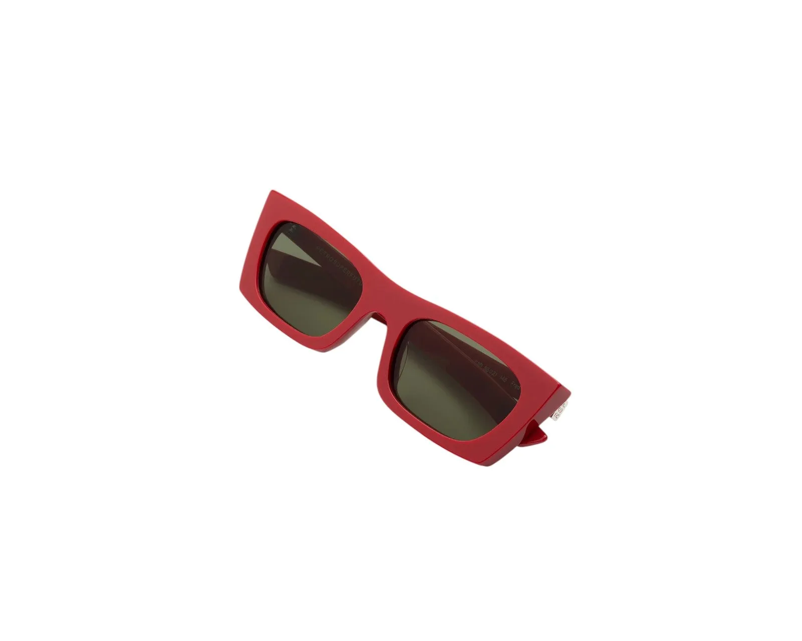 Retrosuperfuture E7D FRED 2.0 ROSSISSIMO Occhiali da sole Acetato Rosso Verde Squadrata Normale - immagine 3