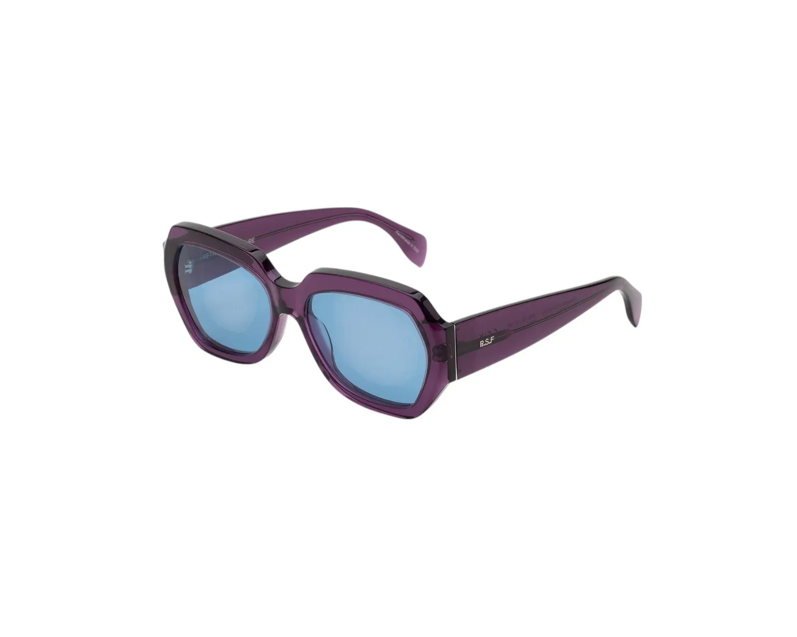 Retrosuperfuture XFS NALA MELANZANA Occhiali da sole Acetato Viola Azzurro Squadrata Normale - immagine 1