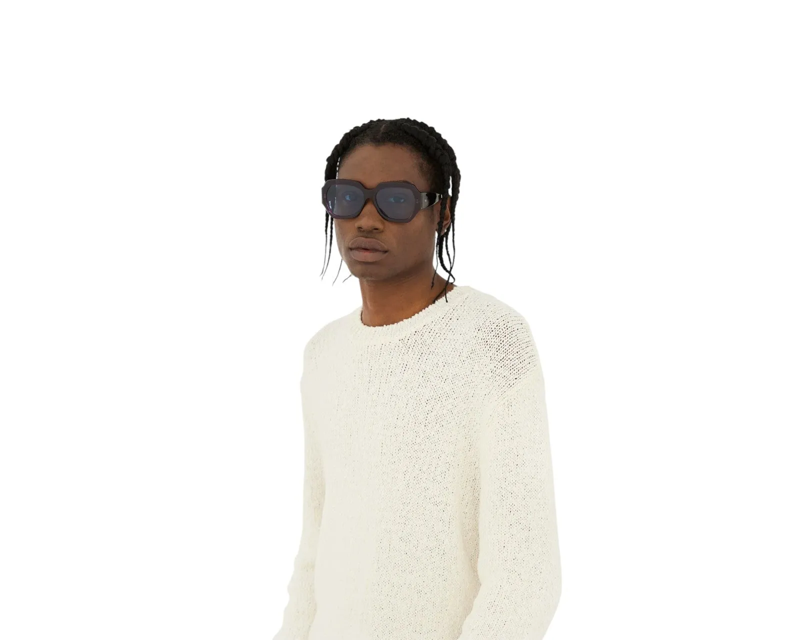 Retrosuperfuture XFS NALA MELANZANA Occhiali da sole Acetato Viola Azzurro Squadrata Normale - immagine 4