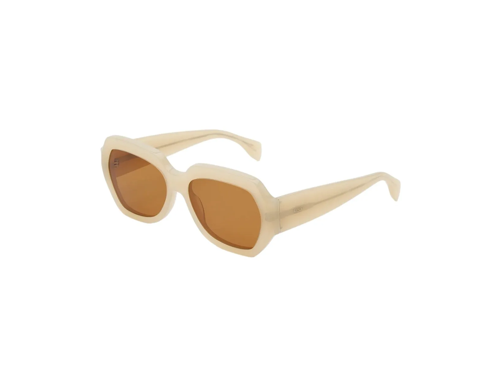 Retrosuperfuture BAZ NALA CREMOSO Occhiali da sole Acetato Crema Marrone Squadrata Normale - immagine 1