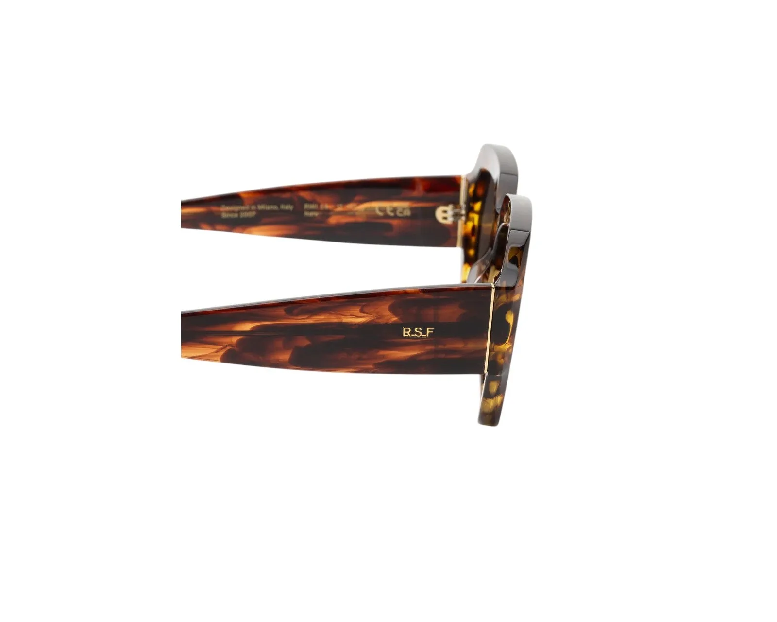 Retrosuperfuture RWI NALA HAVANA STRIATA Occhiali da sole Acetato Havana Nero Squadrata Normale - immagine 3