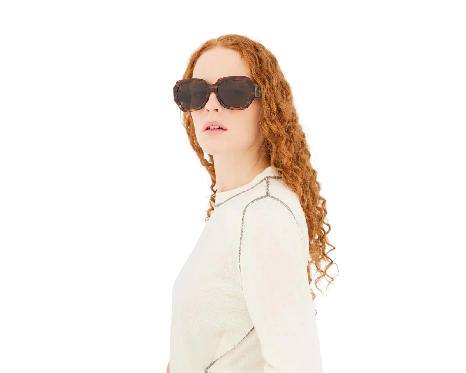 Retrosuperfuture RWI NALA HAVANA STRIATA Occhiali da sole Acetato Havana Nero Squadrata Normale - immagine 4