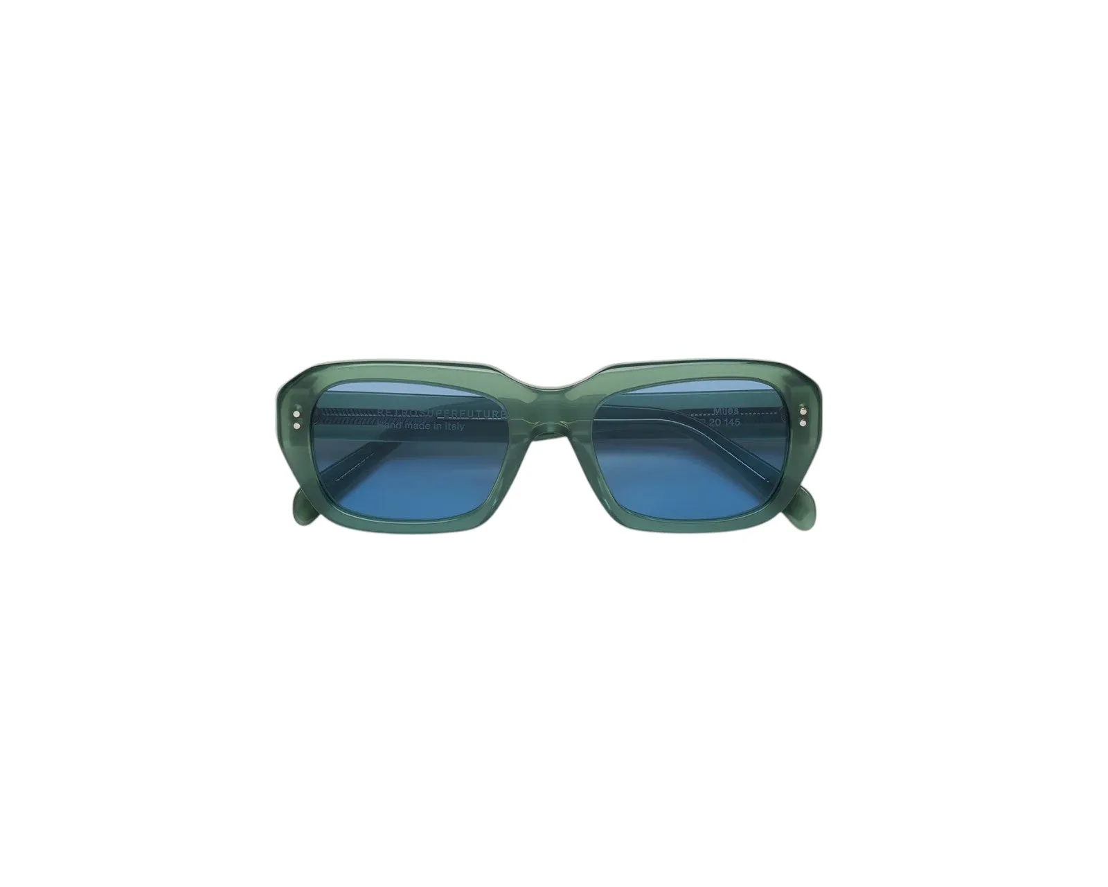 Retrosuperfuture 7P9 MILES SAGE Occhiali da sole Acetato Verde Azzurro Squadrata Normale - immagine 2