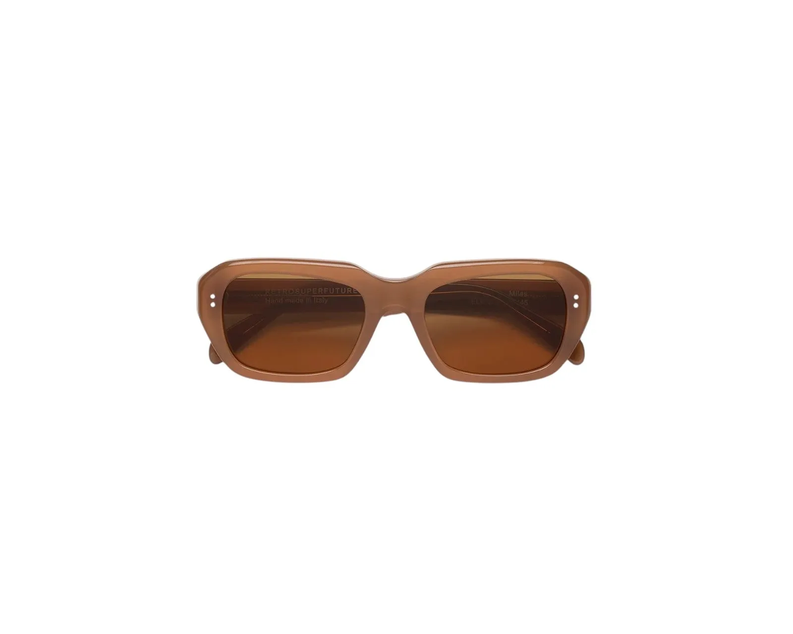 Retrosuperfuture ELV MILES COLA Occhiali da sole Acetato Arancione Marrone Squadrata Normale - immagine 2