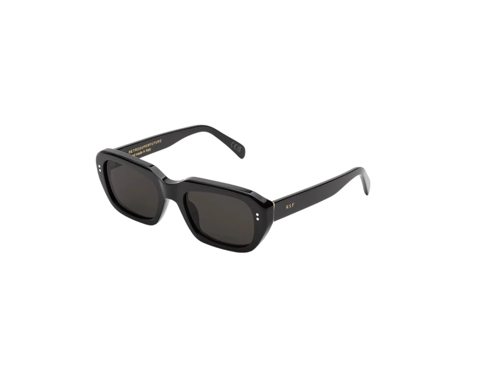 Retrosuperfuture W24 MILES BLACK Occhiali da sole Acetato Nero Nero Squadrata Normale - immagine 1
