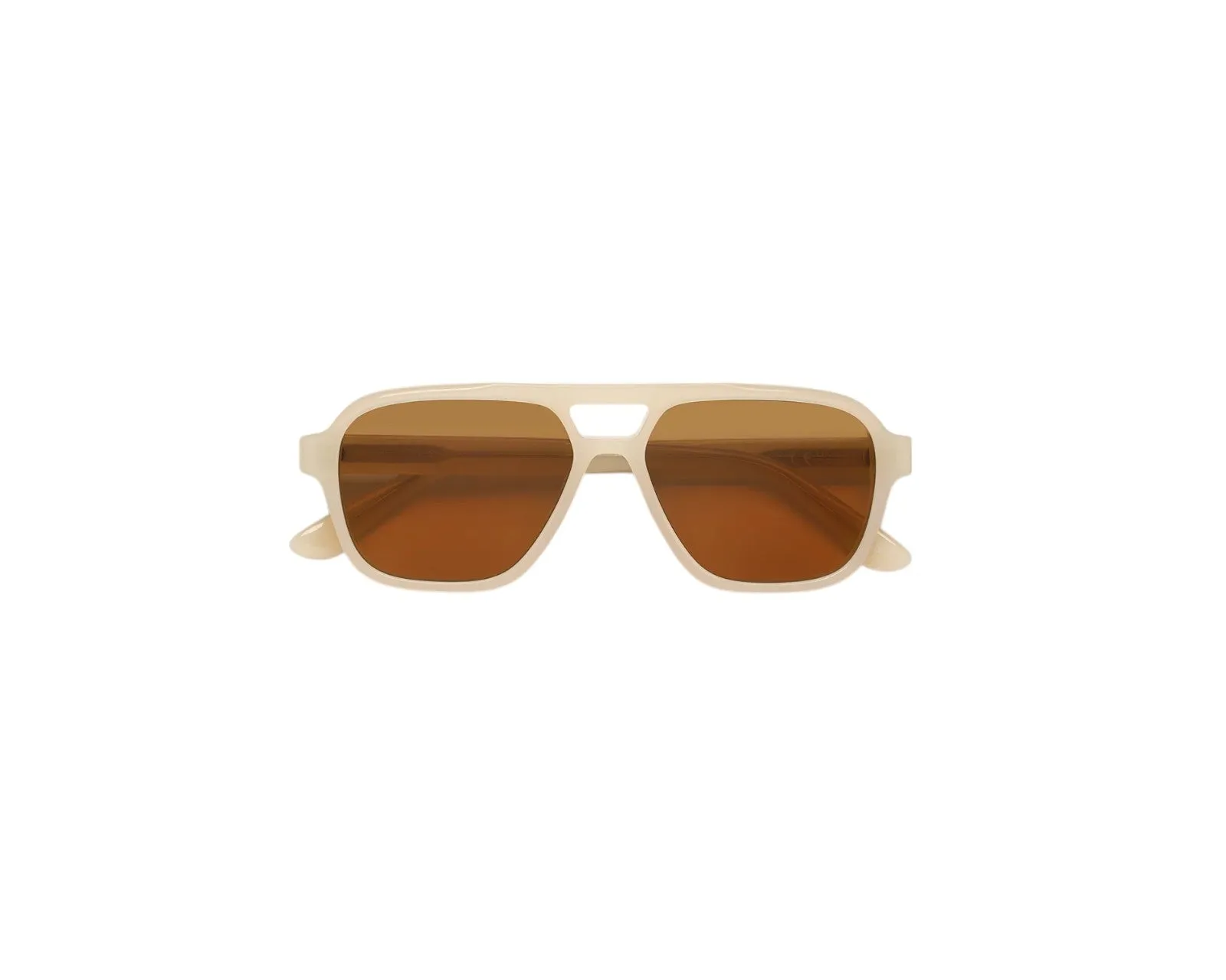 Retrosuperfuture T7H MANEVAL CREMOSO Occhiali da sole Acetato Crema Arancione Squadrata Normale - immagine 2