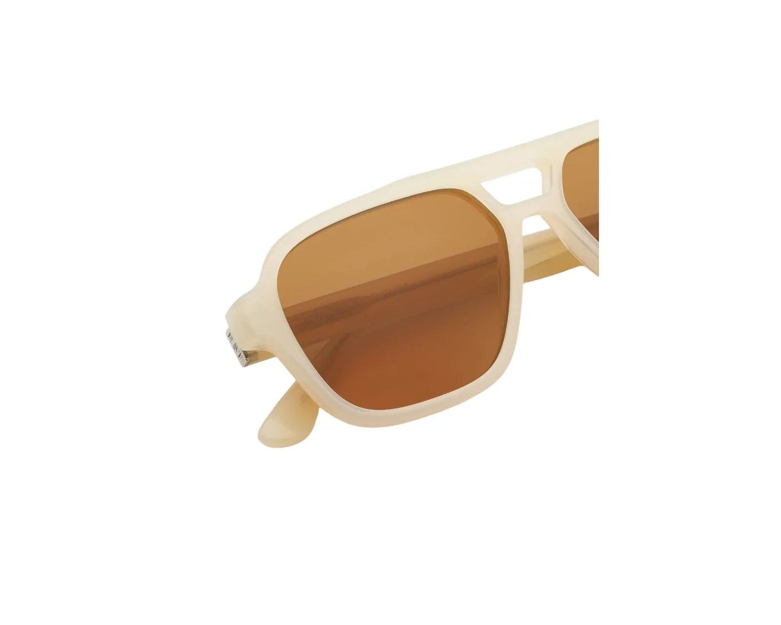 Retrosuperfuture T7H MANEVAL CREMOSO Occhiali da sole Acetato Crema Arancione Squadrata Normale - immagine 3