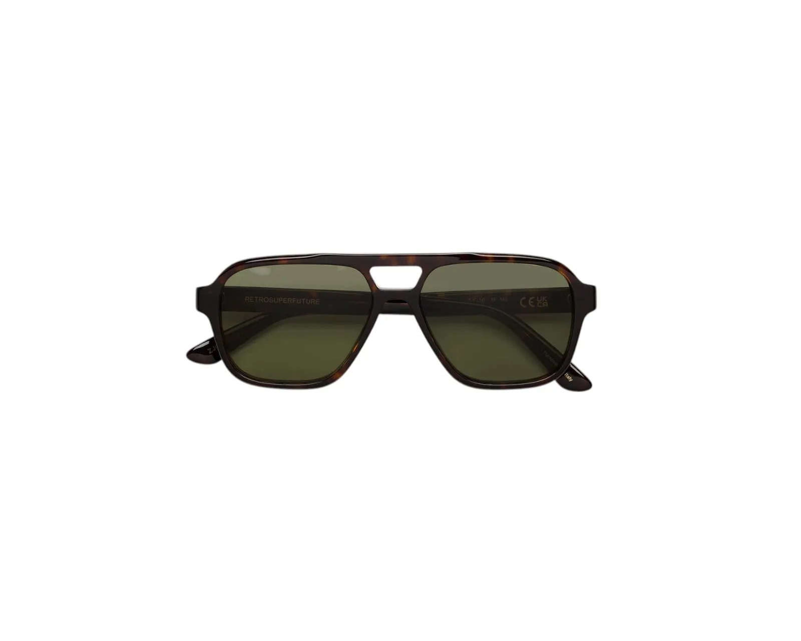 Retrosuperfuture ZJC MANEVAL HAVANA Occhiali da sole Acetato Havana Verde Squadrata Normale - immagine 3