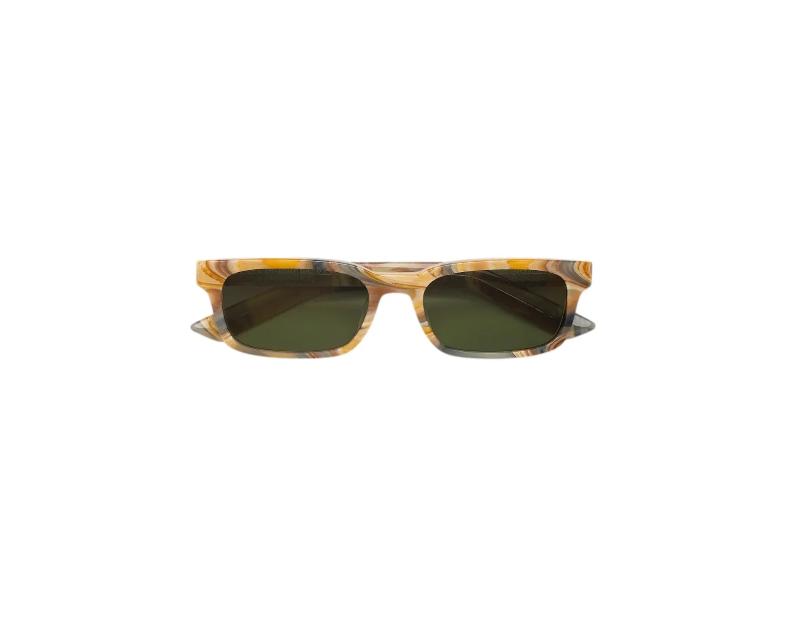 Retrosuperfuture F0O GESTO BOOGIE Occhiali da sole Acetato Beige Verde Squadrata Normale - immagine 2