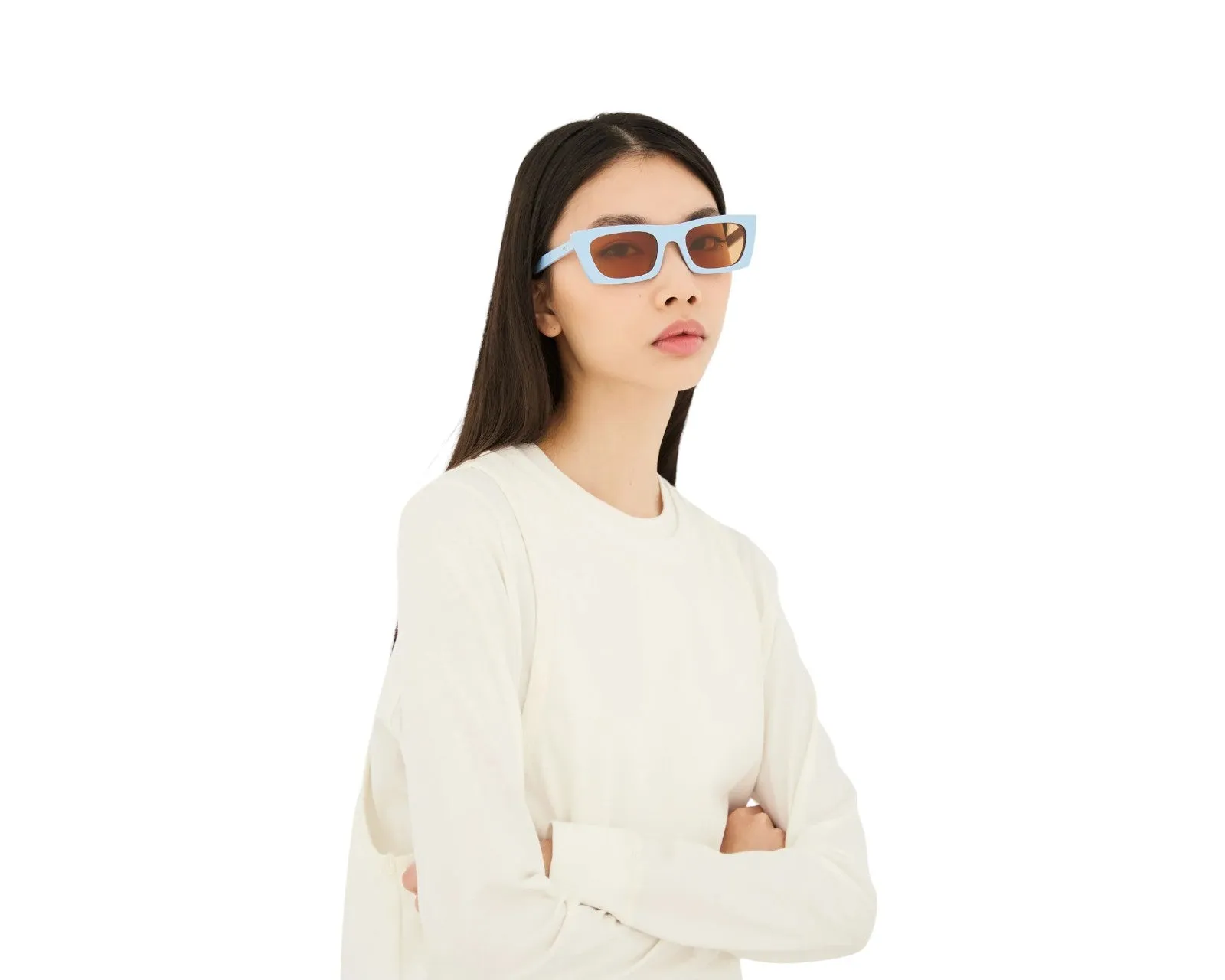 Retrosuperfuture H7C FRED 2.0 COOLCAT Occhiali da sole Acetato Blu Marrone Squadrata Normale - immagine 4